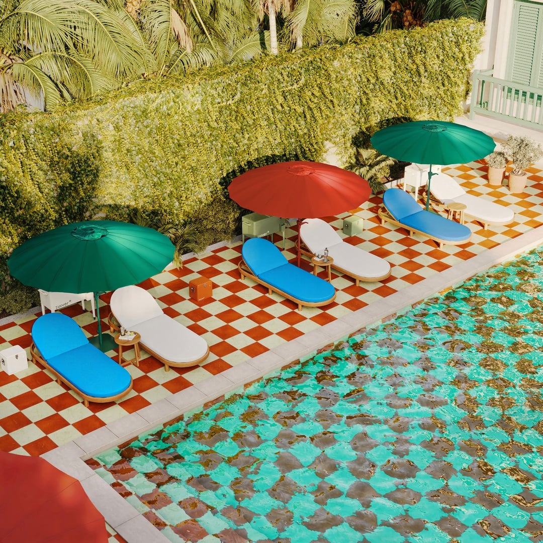 Sumatra Teak Wood, Outdoor Fabrıc Şezlong 220x80x30 Cm Beyaz