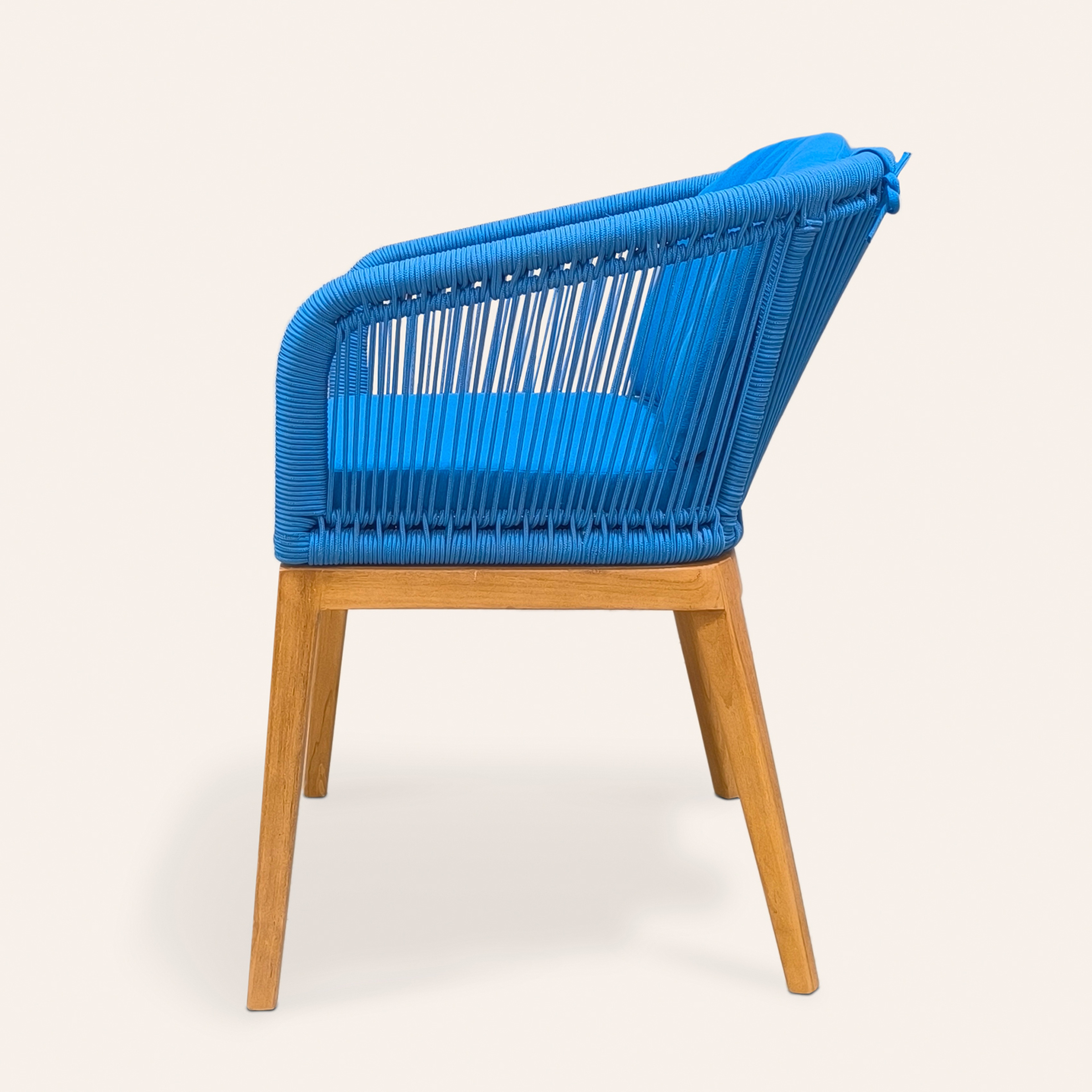 Sumatra Teak Wood Sandalye 57,5x61x78 Cm Mavi