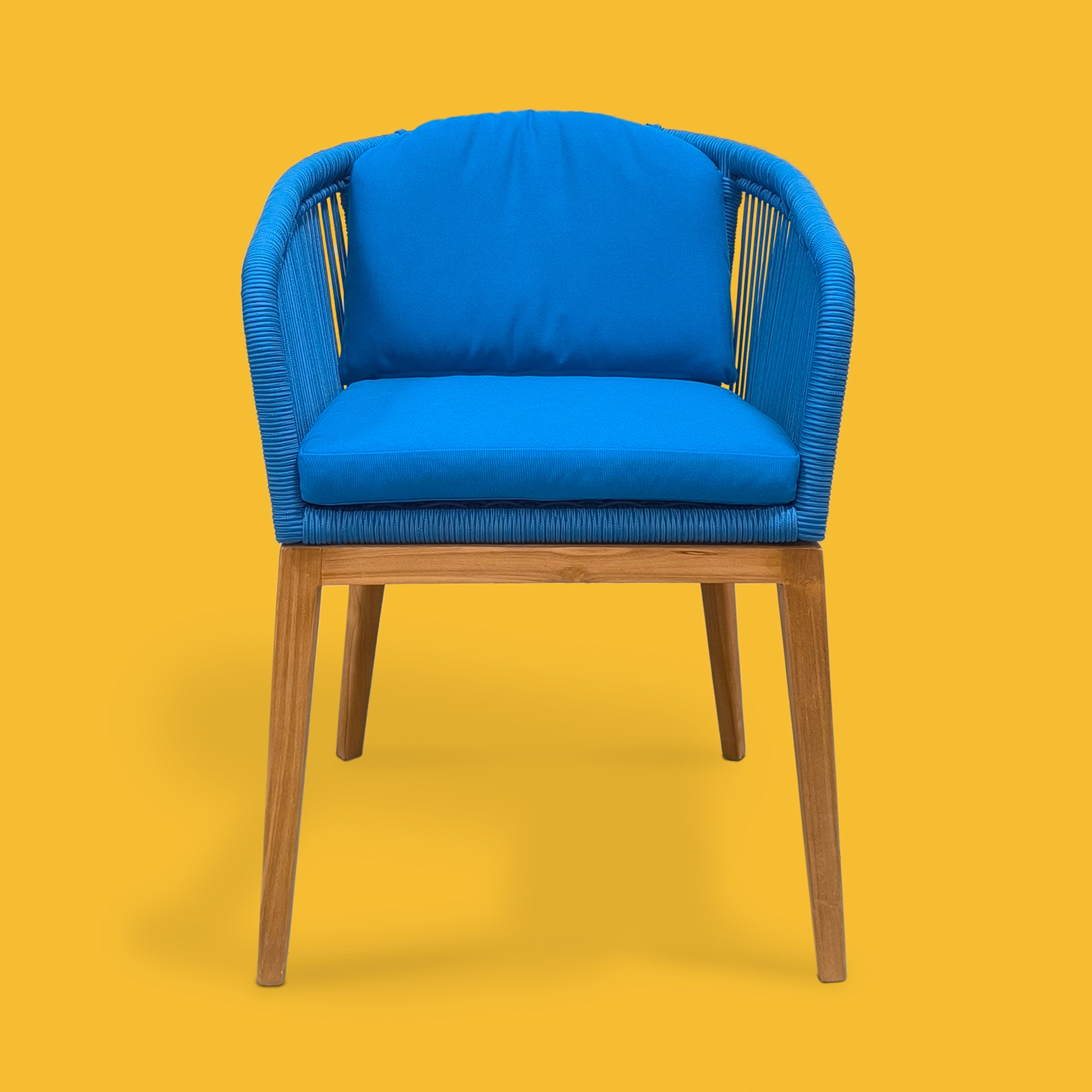 Sumatra Teak Wood Sandalye 57,5x61x78 Cm Mavi