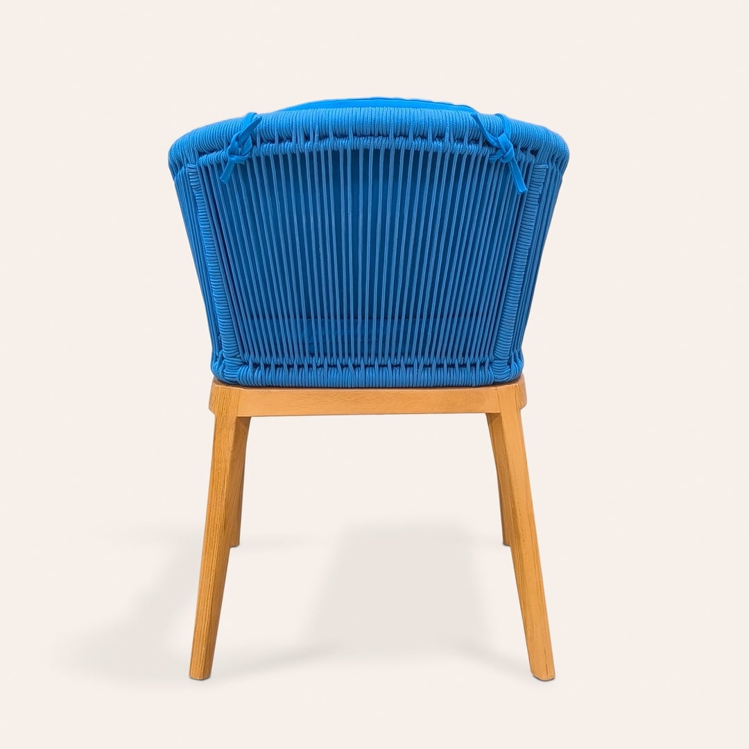 Sumatra Teak Wood Sandalye 57,5x61x78 Cm Mavi