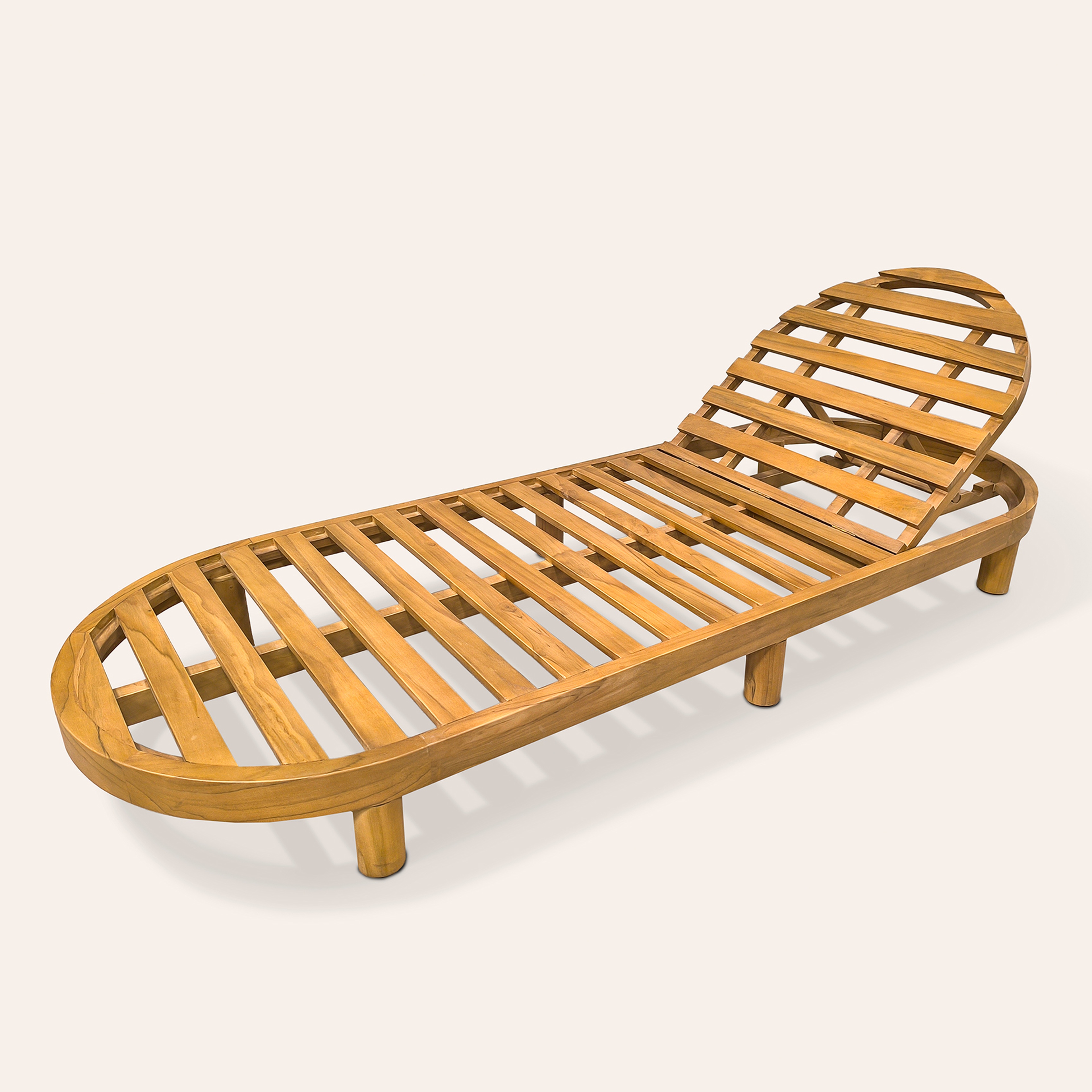 Sumatra Teak Wood, Outdoor Fabrıc Şezlong 220x80x30 Cm Mavi