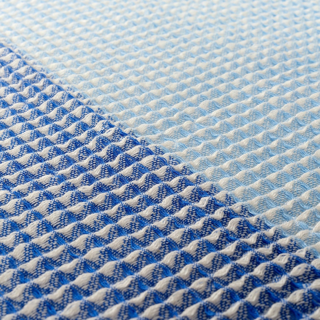 Baklan Waffle Pamuk Pamuklu Peştamal 90x170 Cm Mavi