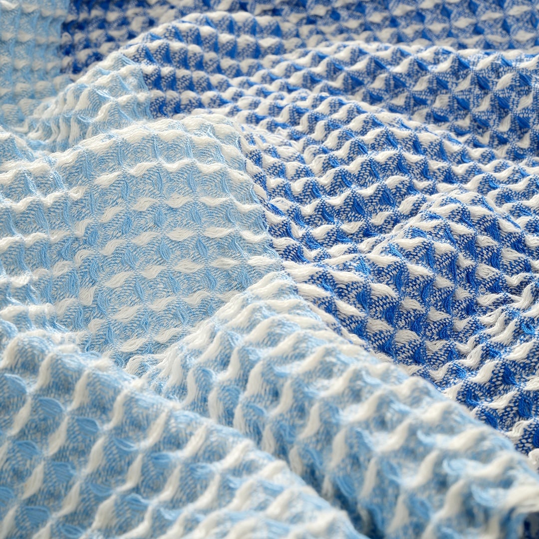 Baklan Waffle Pamuk Pamuklu Peştamal 90x170 Cm Mavi