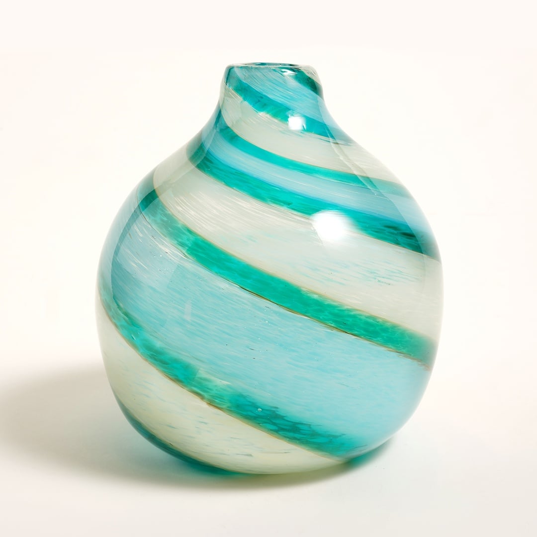 Macau Cam Vazo 21 Cm Mavi