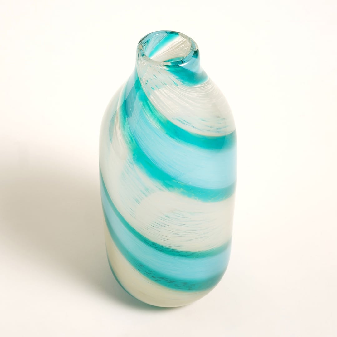 Macau Cam Vazo 13x13x31 Mavi