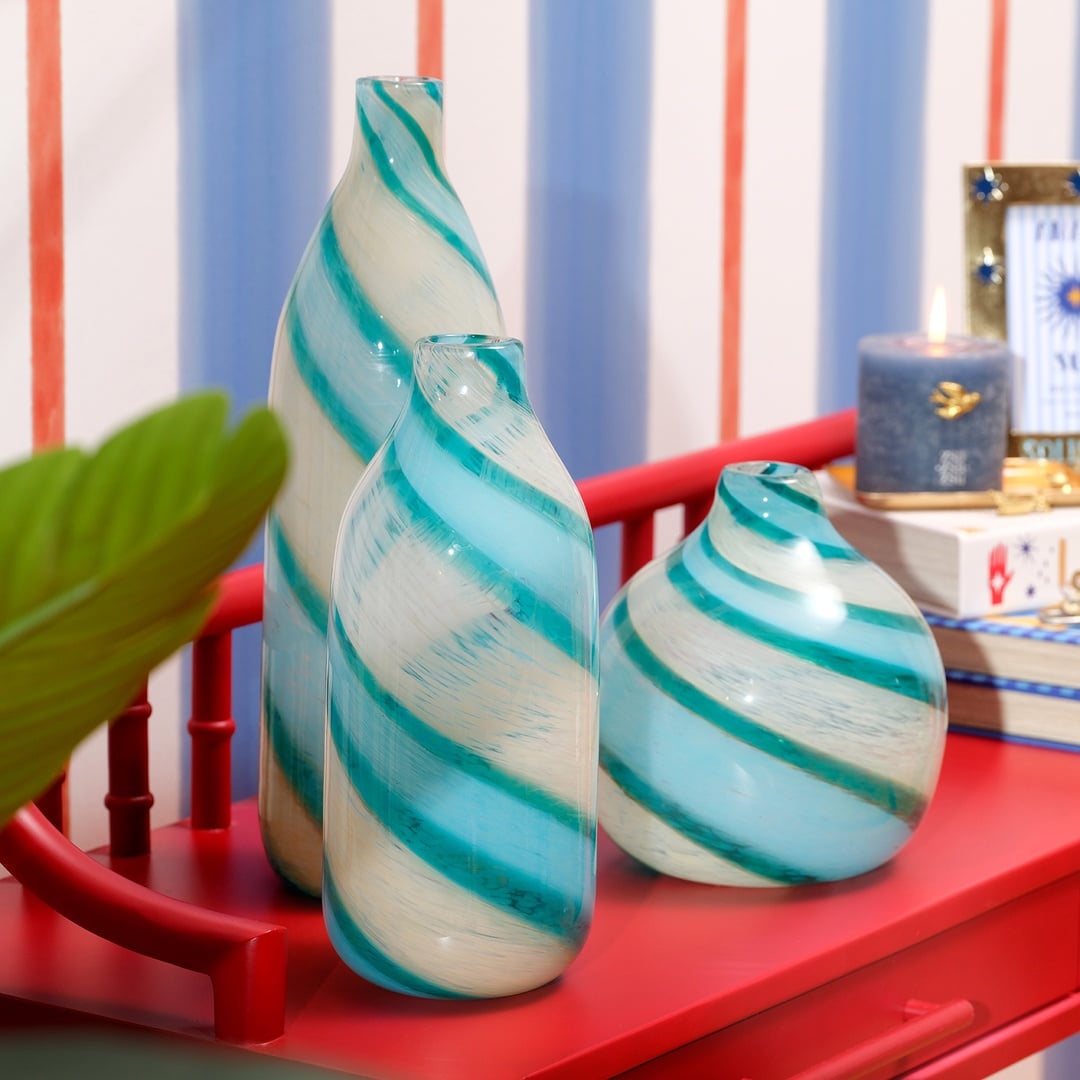 Macau Cam Vazo 13x13x31 Mavi