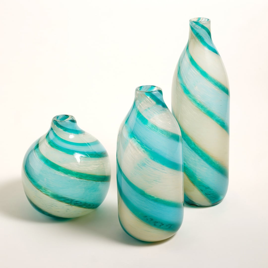 Macau Cam Vazo 13x13x31 Mavi