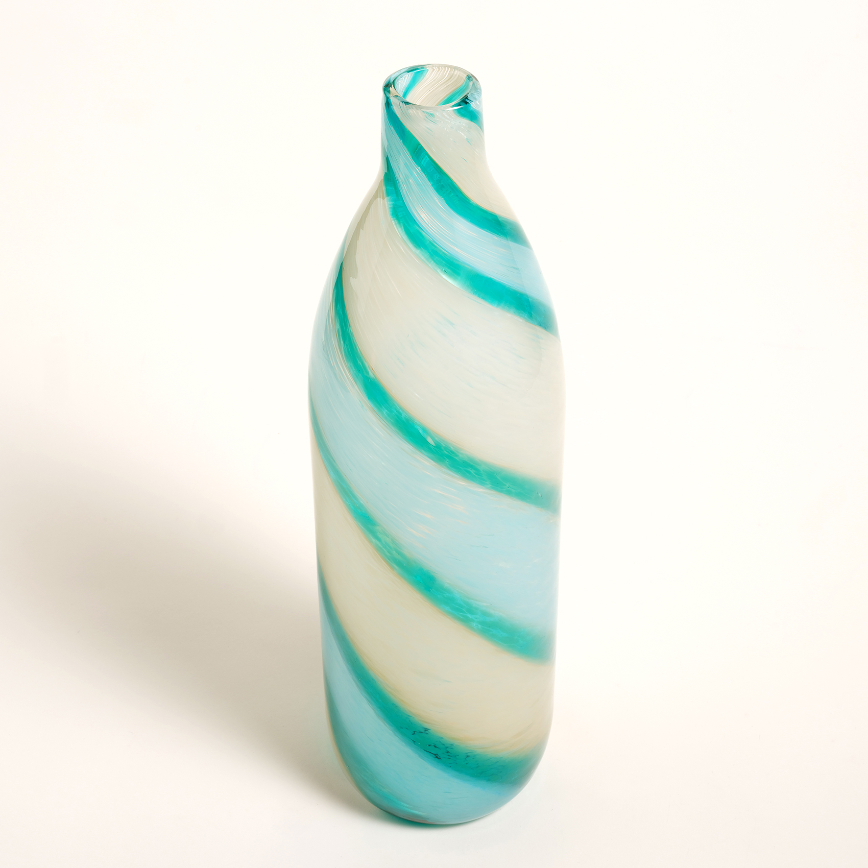 Macau Cam Vazo 12x12x41 Cm Mavi