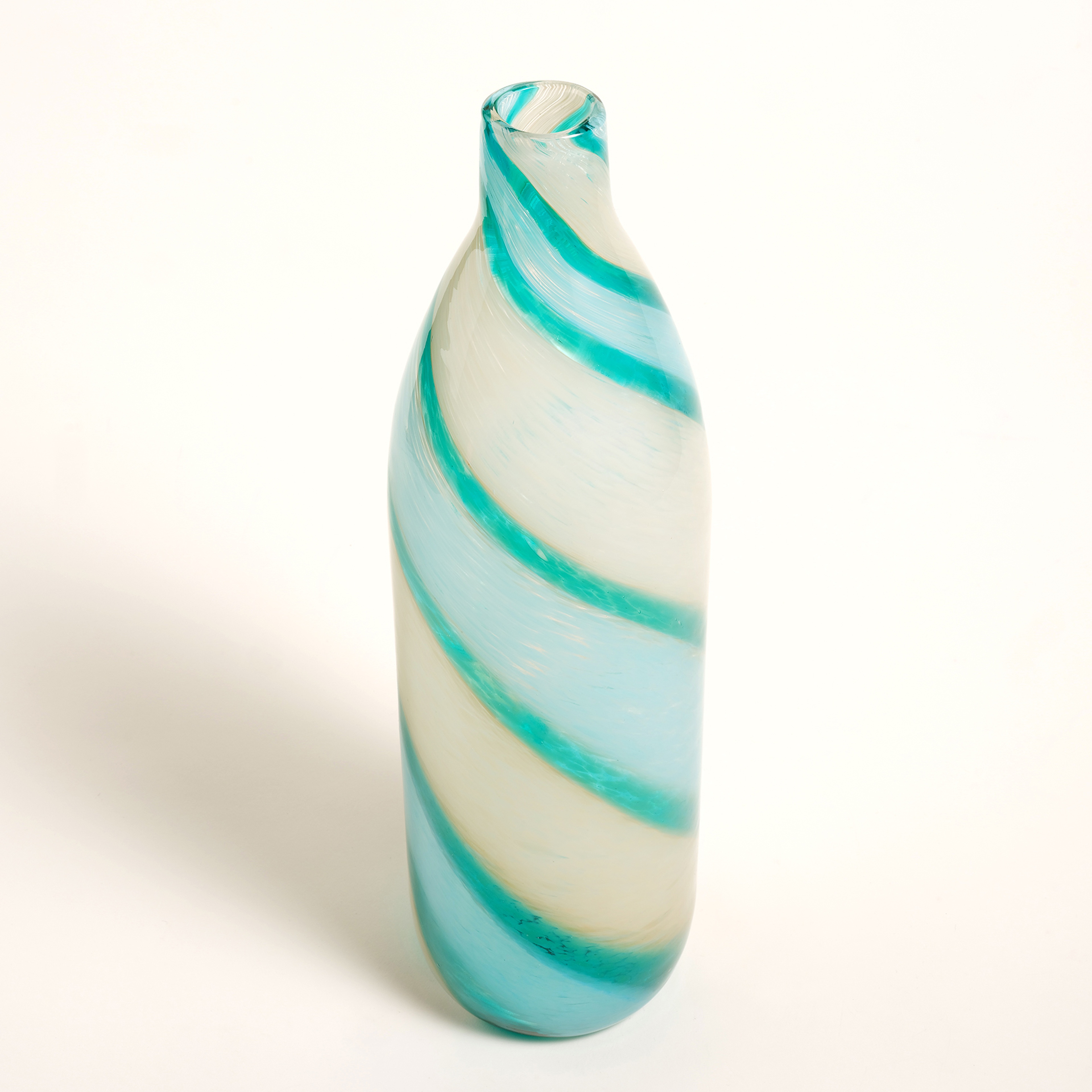 Macau Cam Vazo 12x12x41 Cm Mavi