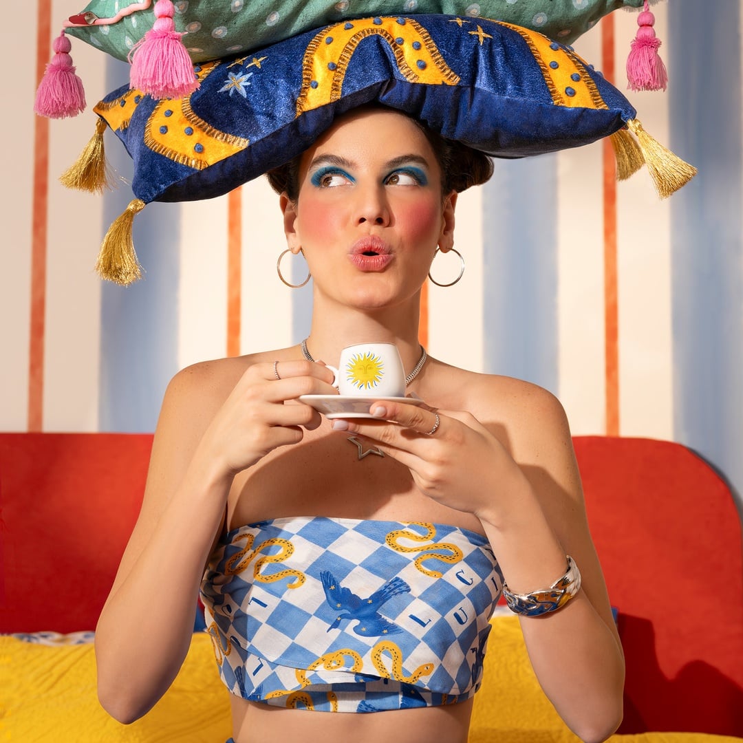 Luohu Porselen Kahve Seti 5x5x6 Cm Beyaz