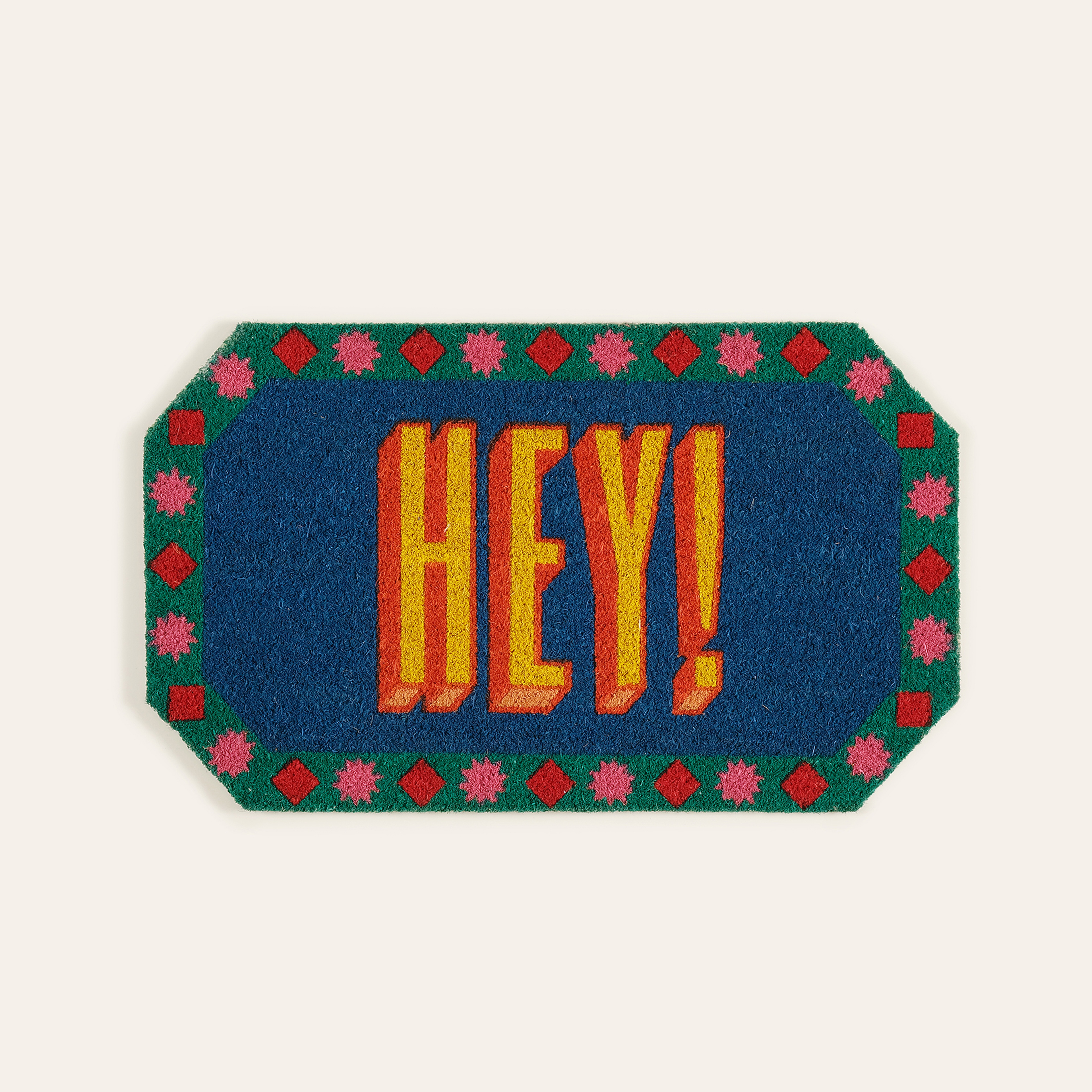 Kerala Coır Kapı Önü Paspası 45x75 Cm Mavi