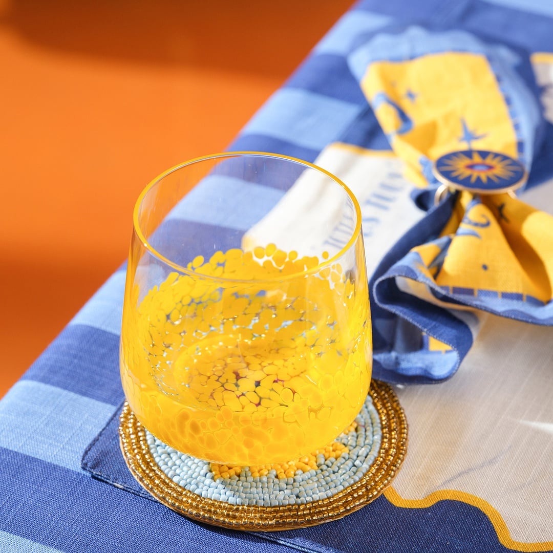 Henan Cam Su Bardağı 430 Ml Sarı