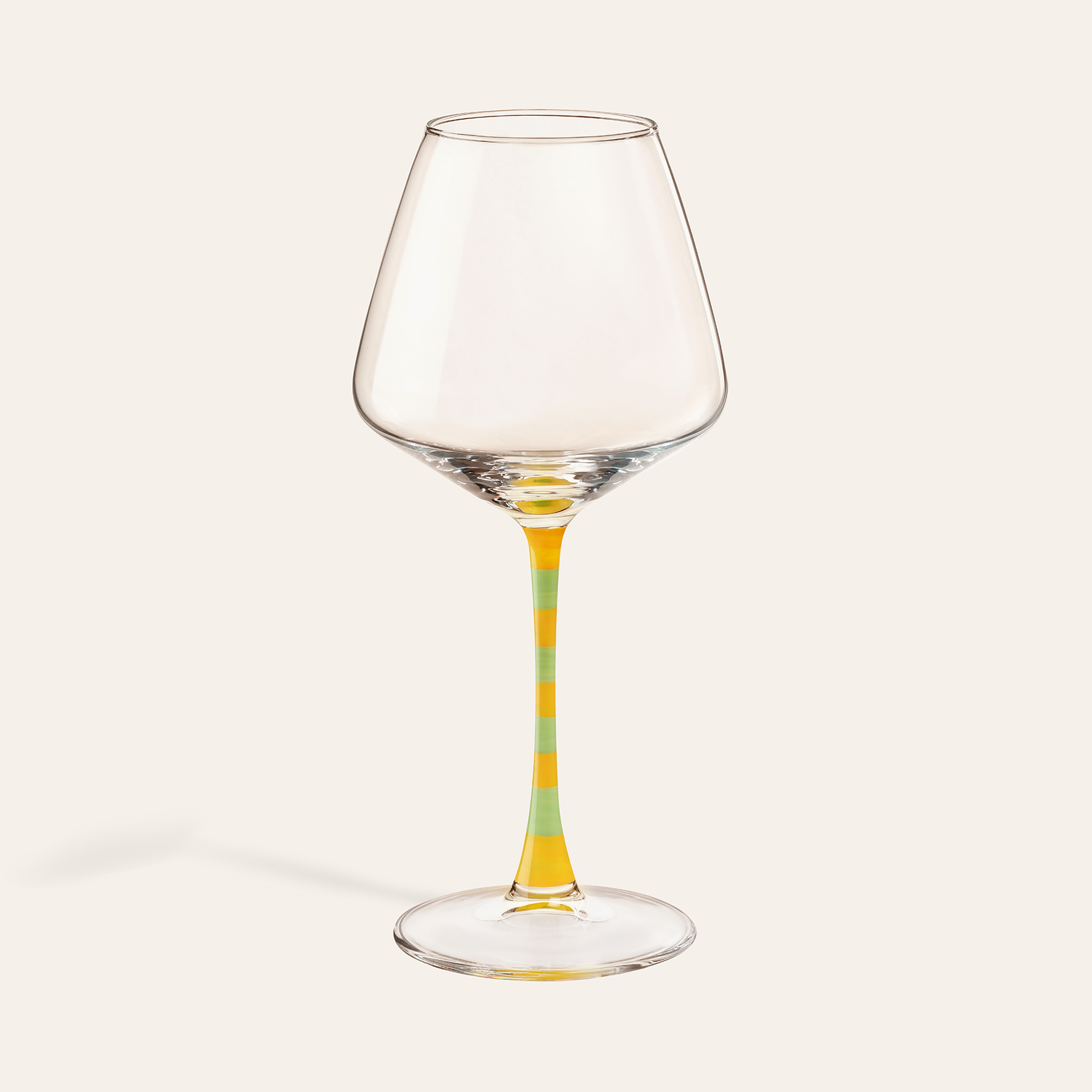 Loess Cam Kadeh 440 Ml Sarı - Yeşil