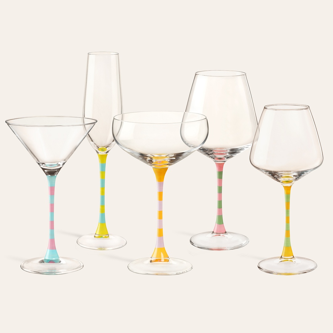 Loess Cam Kadeh 440 Ml Sarı - Yeşil