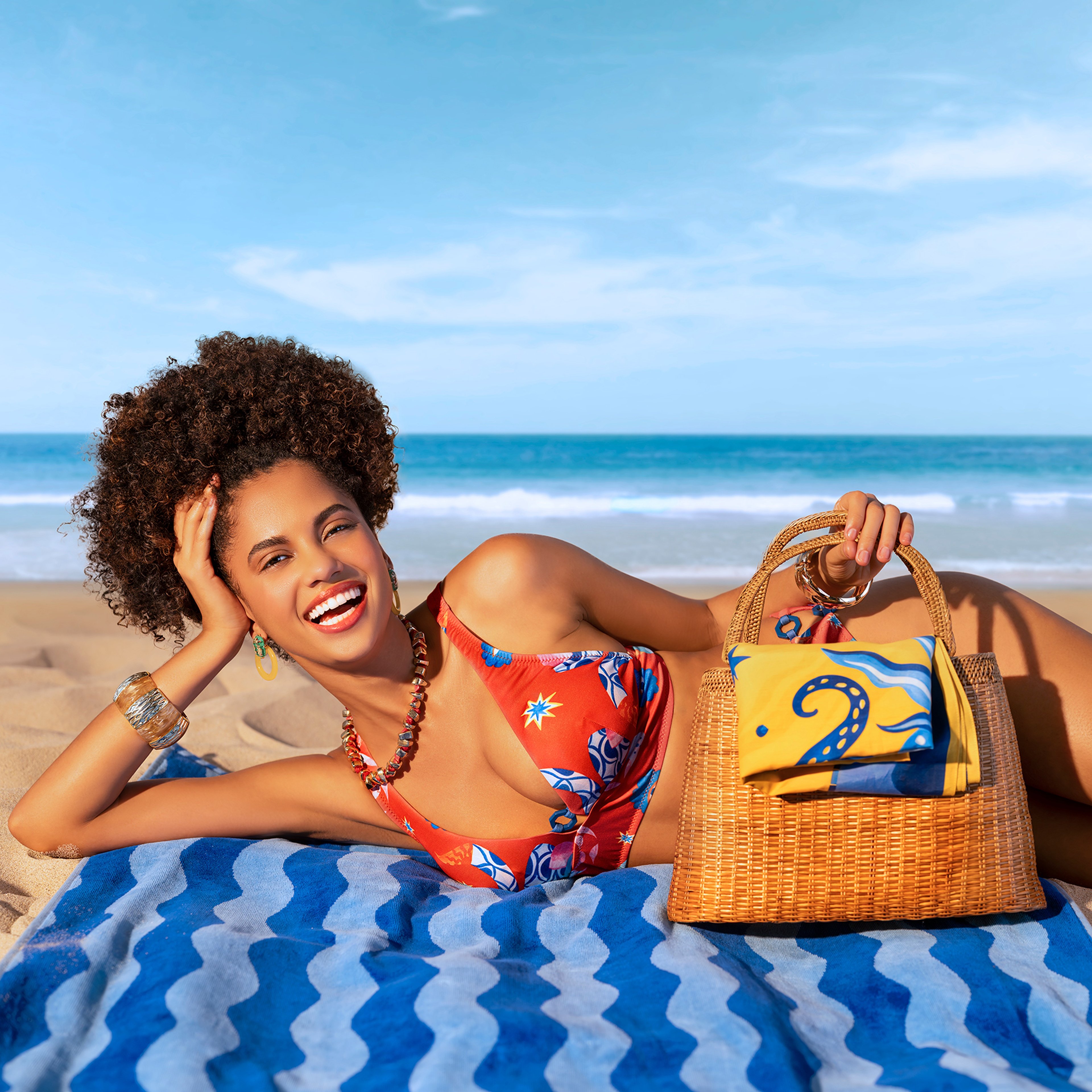 Flores Saz Bitkisi Çanta 33x22 Cm Natural