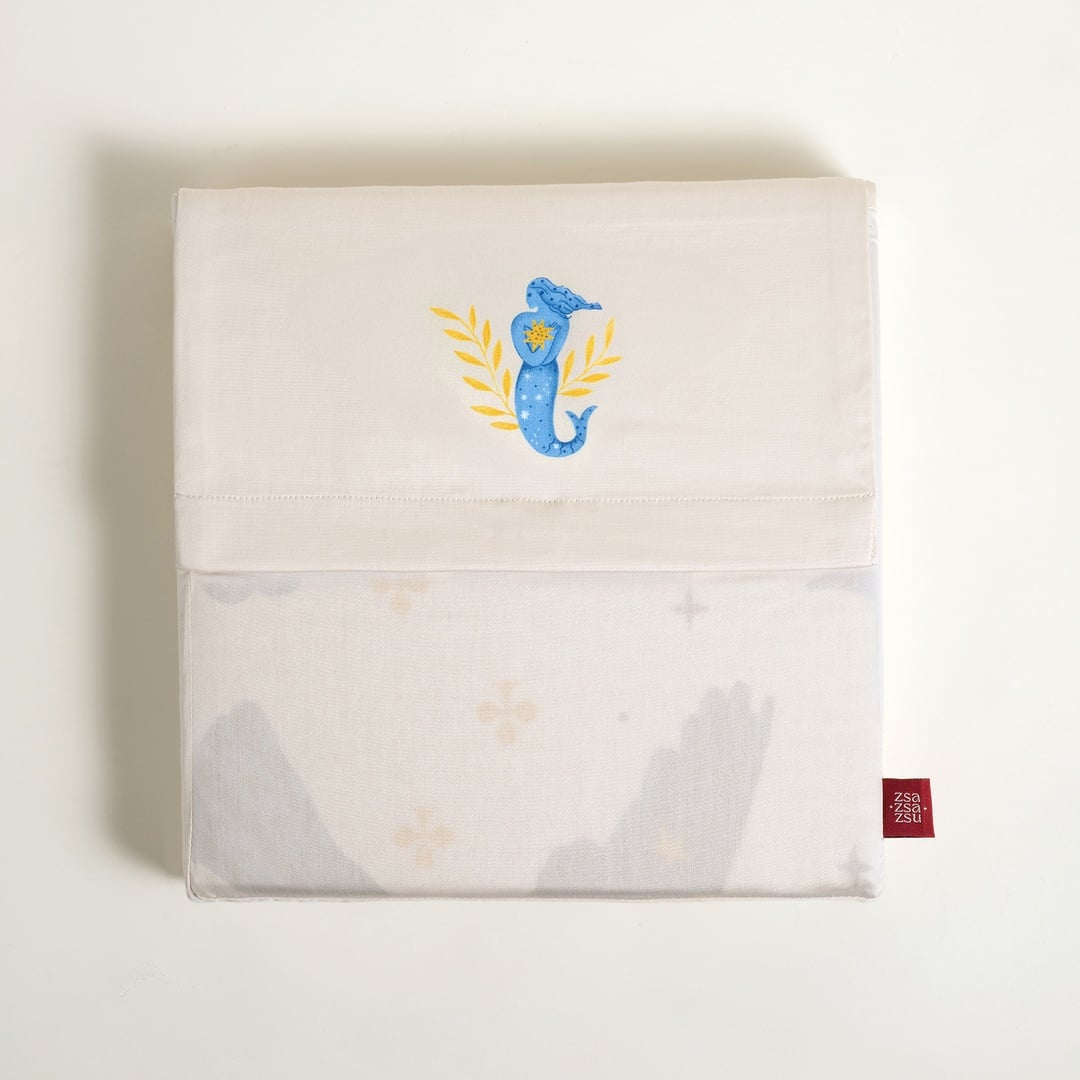 Lahor 300 Tc Çift Kişilik Pamuk Saten Nevresim Seti 200x220 Cm Mavi