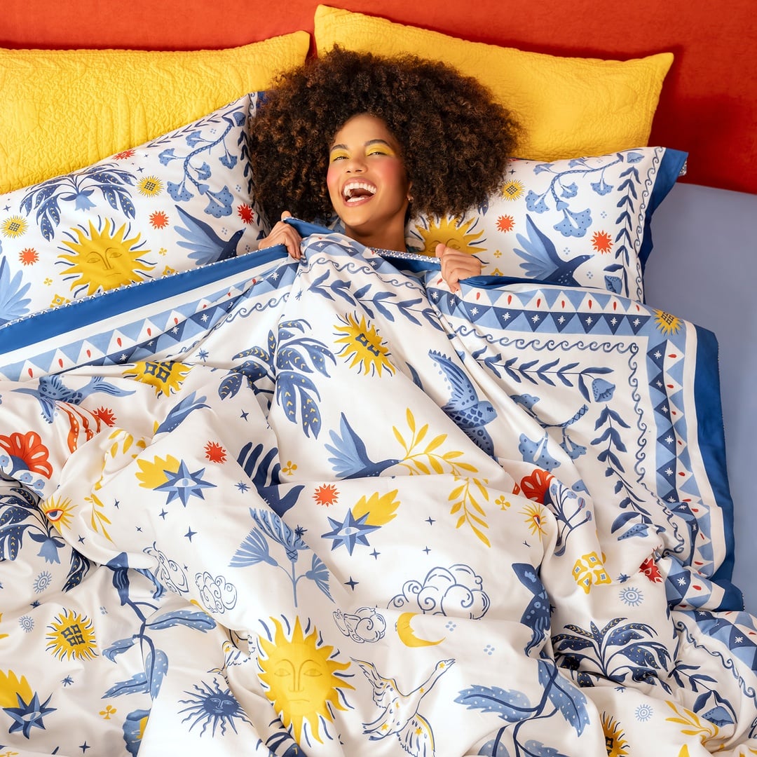 Lahor 300 Tc Çift Kişilik Pamuk Saten Nevresim Seti 200x220 Cm Mavi