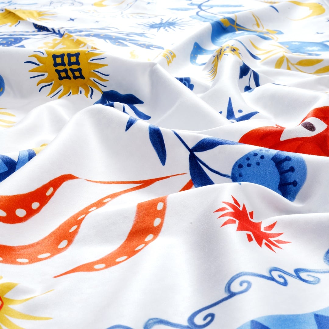 Lahor 300 Tc Çift Kişilik Pamuk Saten Nevresim Seti 200x220 Cm Mavi