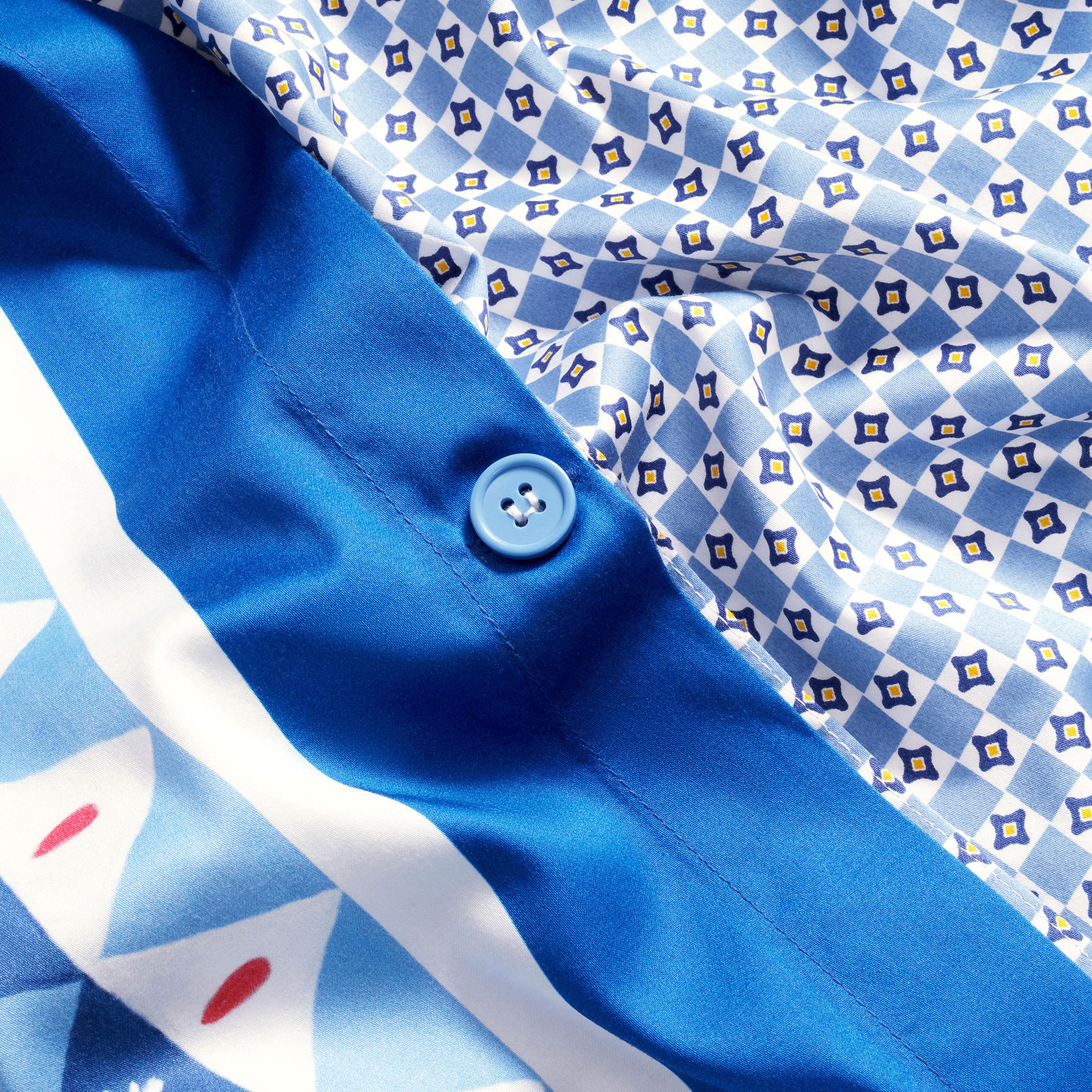 Lahor 300 Tc E.kıng Sıze Pamuk Saten Nevresim Seti 260x220 Cm Mavi