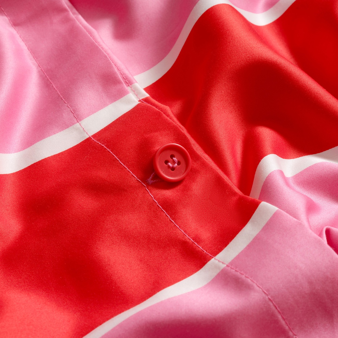 Lahor 300 Tc Kıng Sıze Pamuk Saten Nevresim Seti 240x220 Cm Kırmızı - Pembe