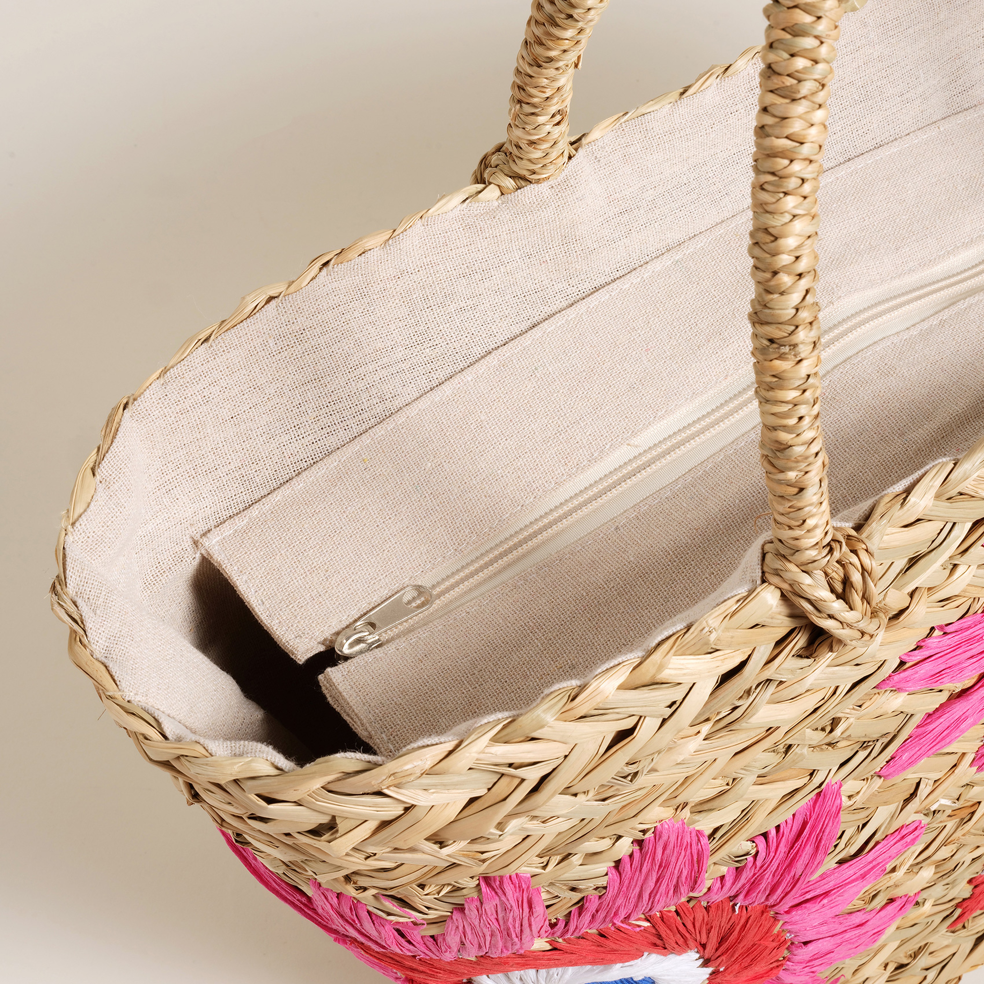 Huaruı Kamış Çanta 53x30x18 Cm Pembe