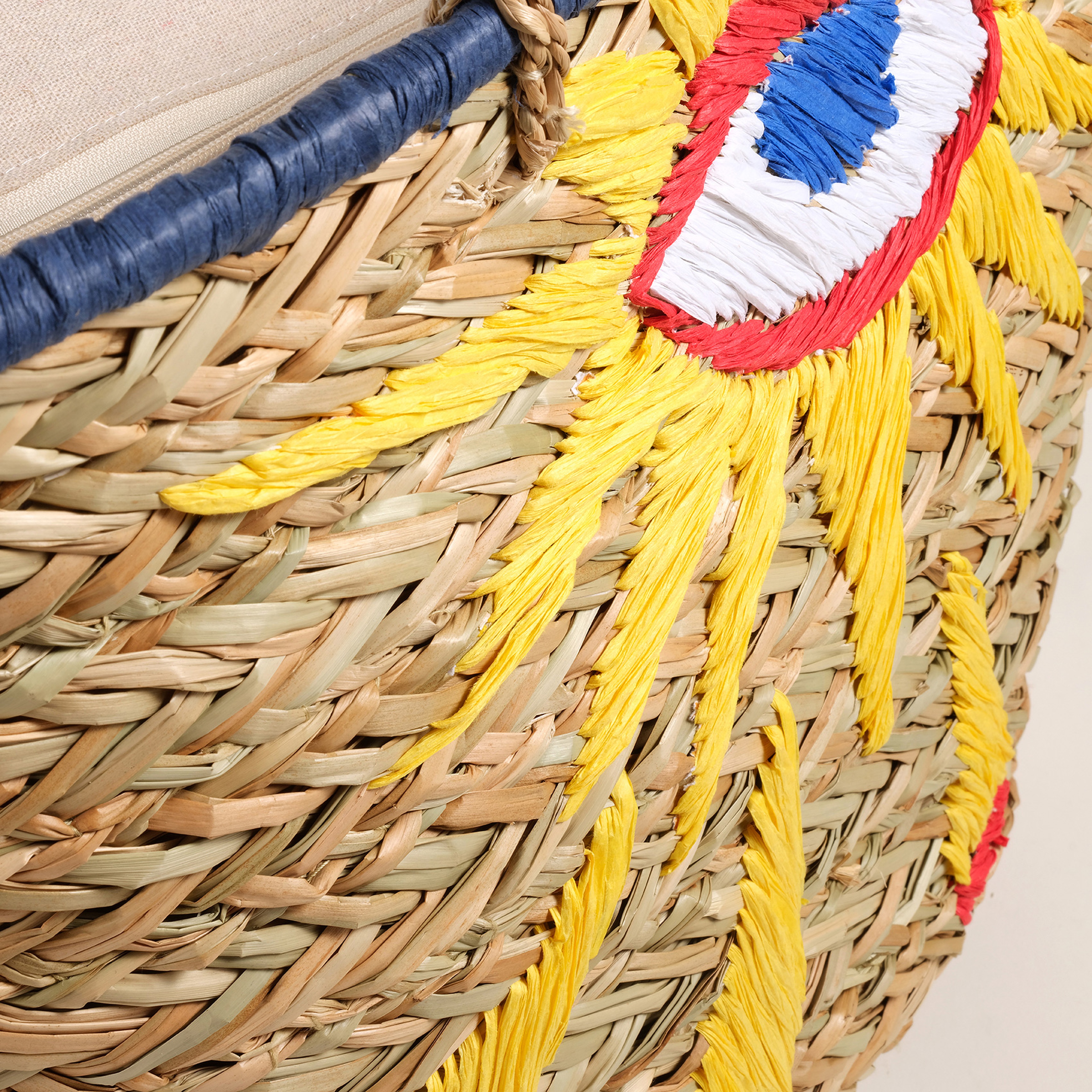 Huaruı Kamış Çanta 53x30x18 Cm Sarı