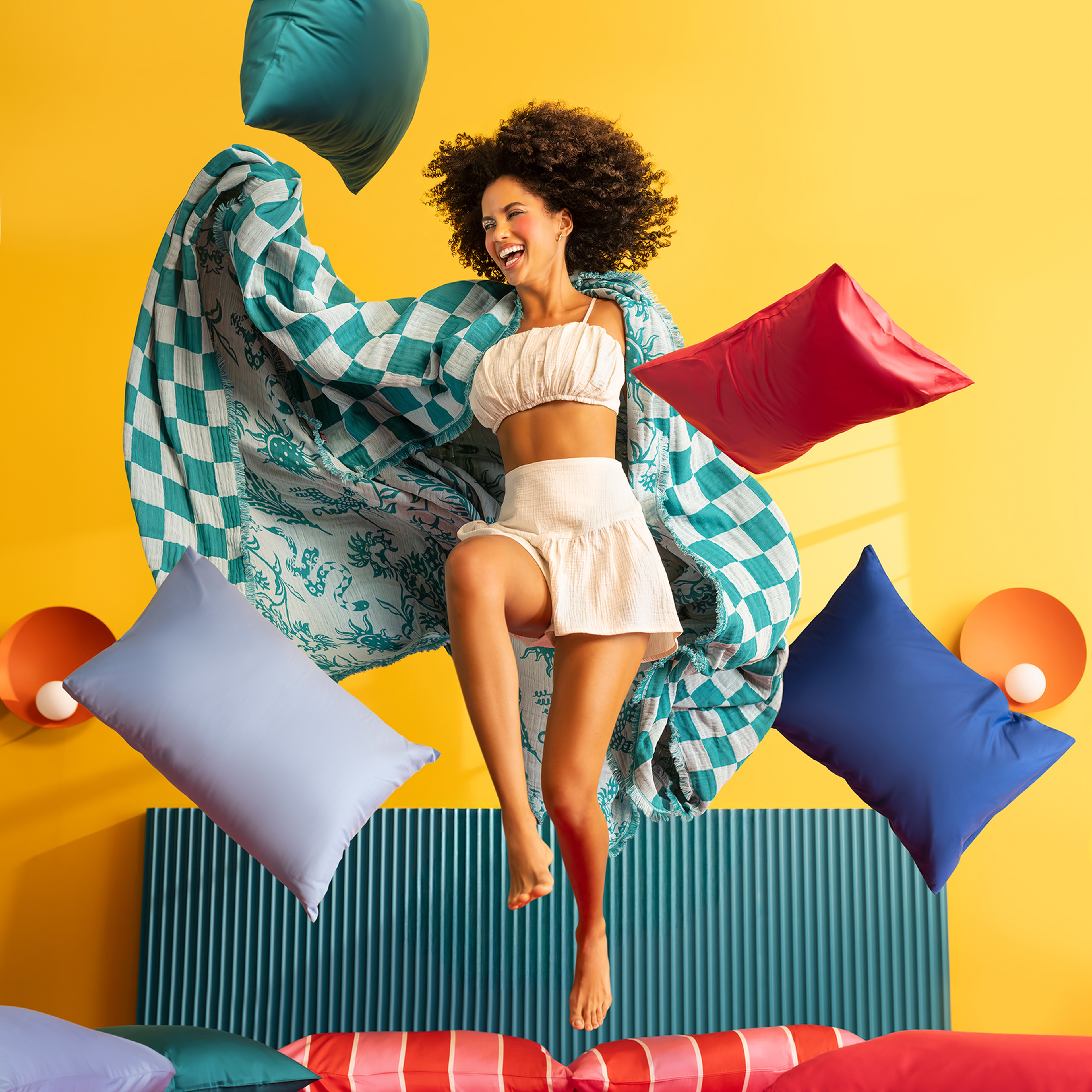 Costa Yeşil Çift Kişilik Pamuk Yatak Örtüsü