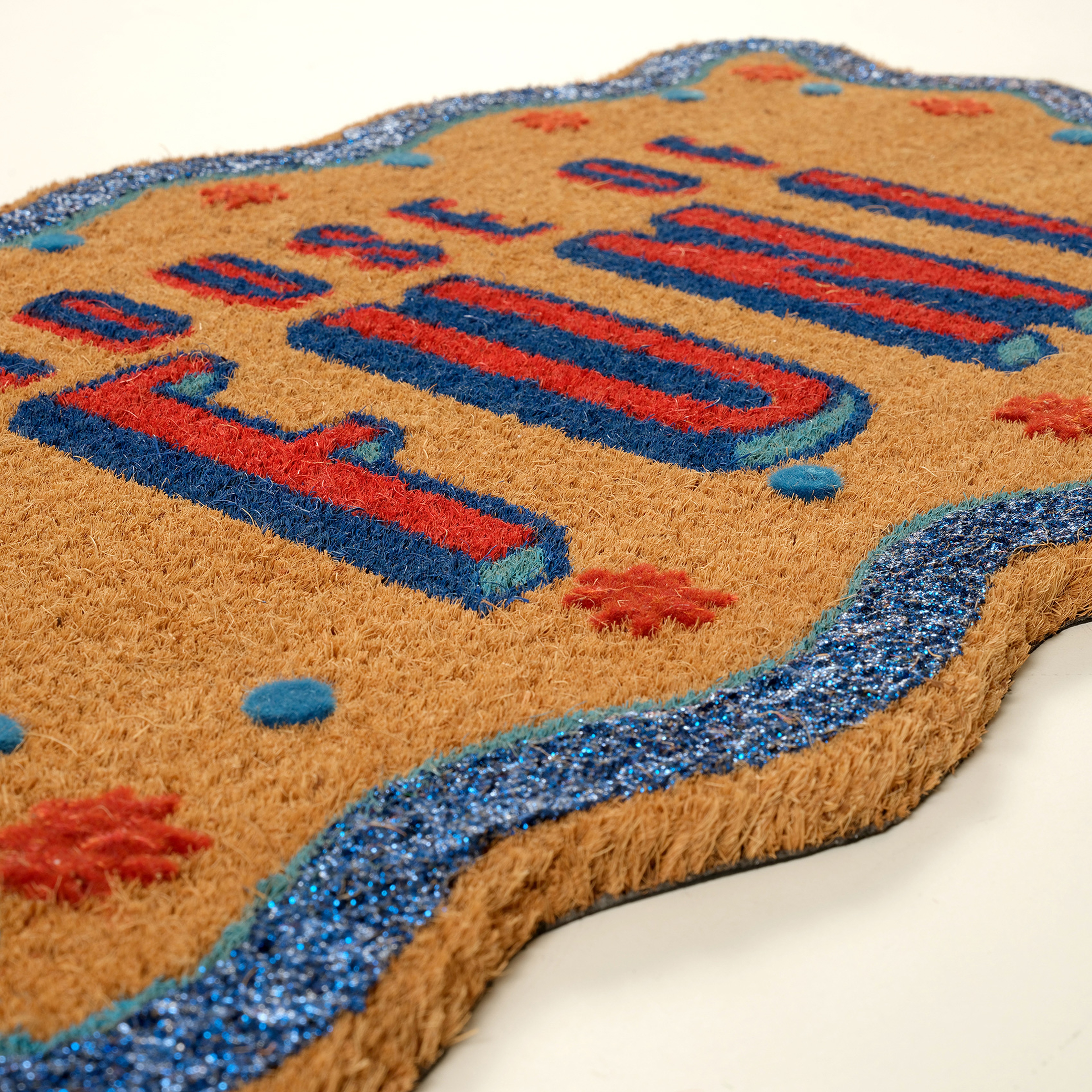 Kerala Coır Kapı Önü Paspası 45x75 Cm Mavi