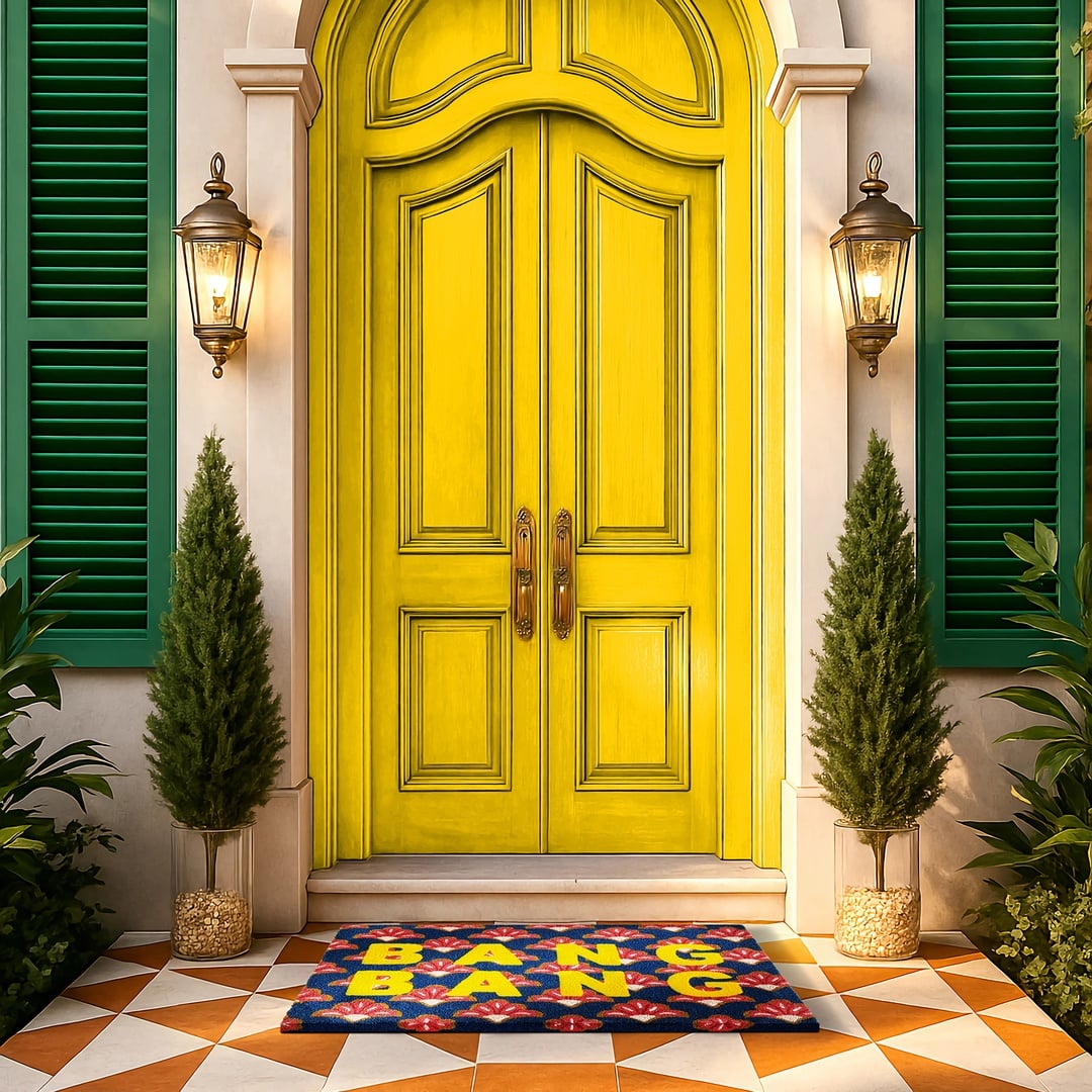 Kerala Coır Kapı Önü Paspası 45x75 Cm Sarı