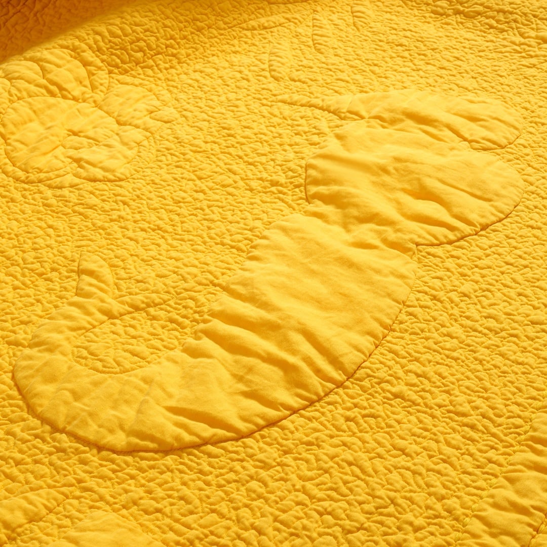 Uttar Kapitoneli 300 Tc Çift Kişilik Pamuk Saten Yatak Örtüsü Seti 240x260 Cm Sarı