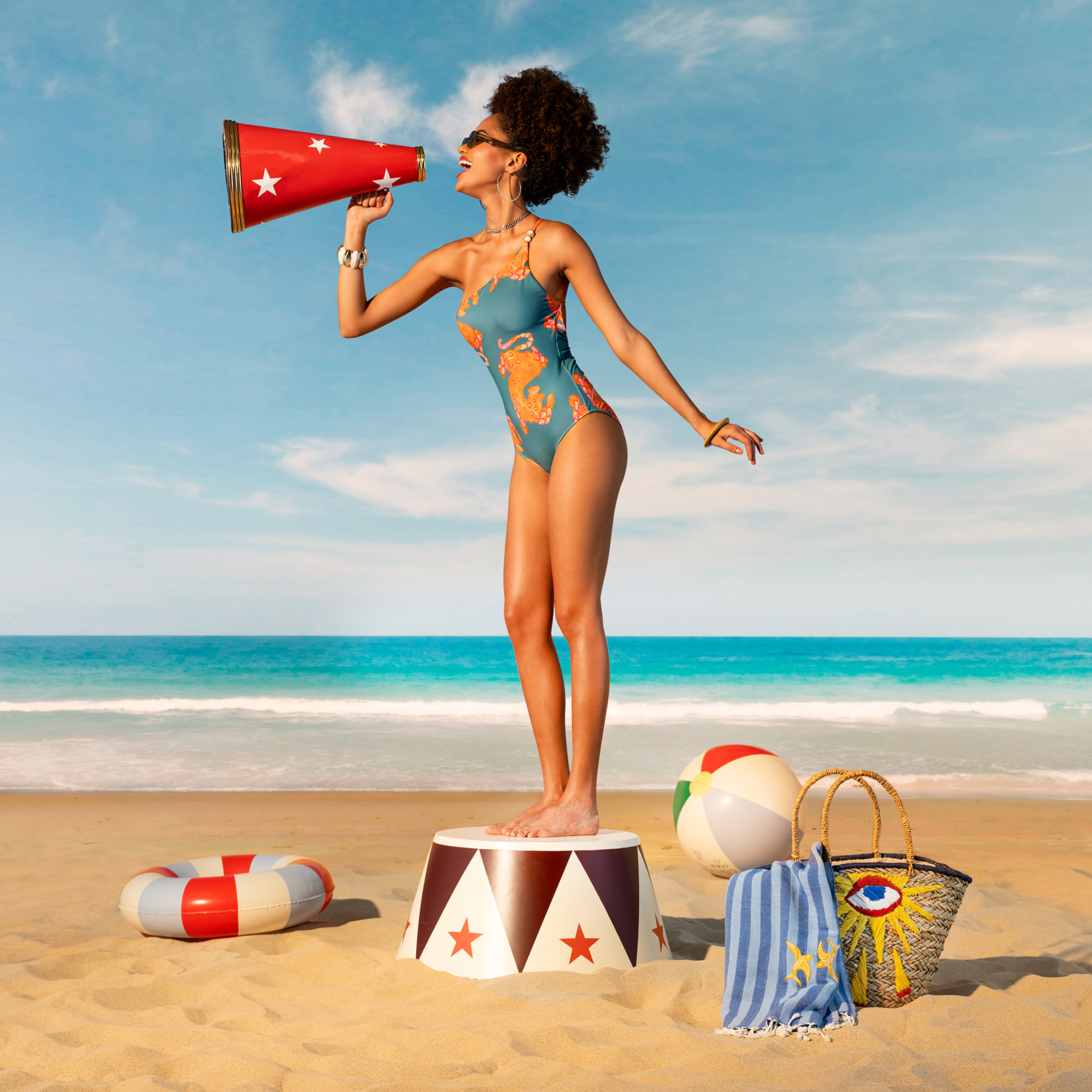 Daphne Tek Omuz Askılı Mayo 23x21 Cm Yeşil