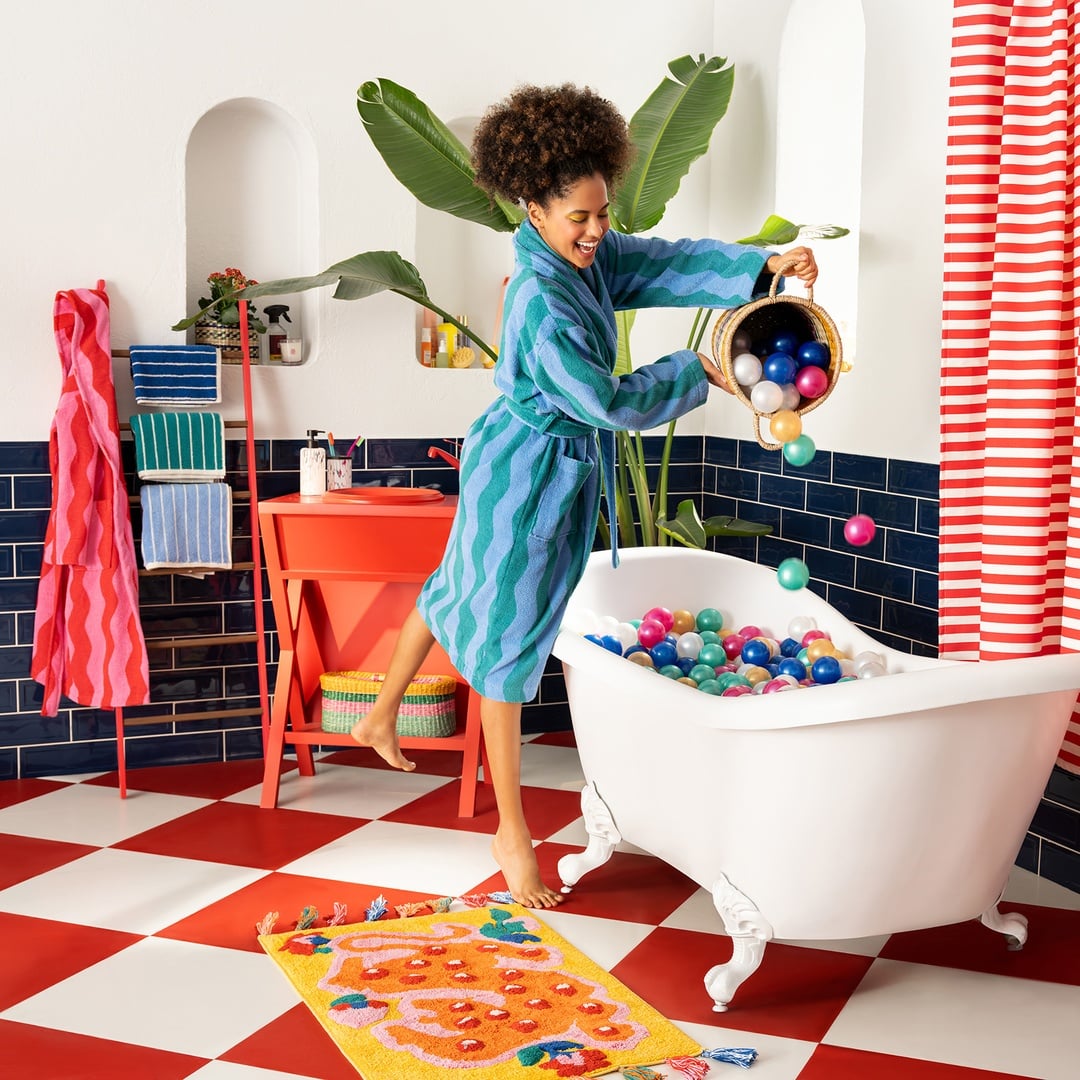 Tabea Pamuk Pamuk %100 Pamuk Bornoz - Yeşil - Mavi