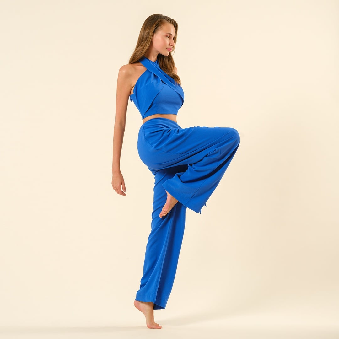 Protı Bağlamalı Pantolon - Lacivert