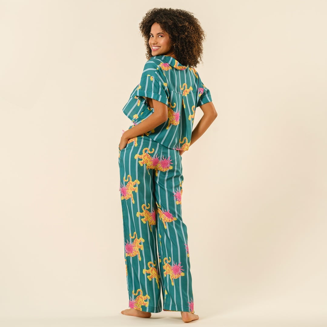 Tavas Dijital Baskılı Pantolon - Yeşil