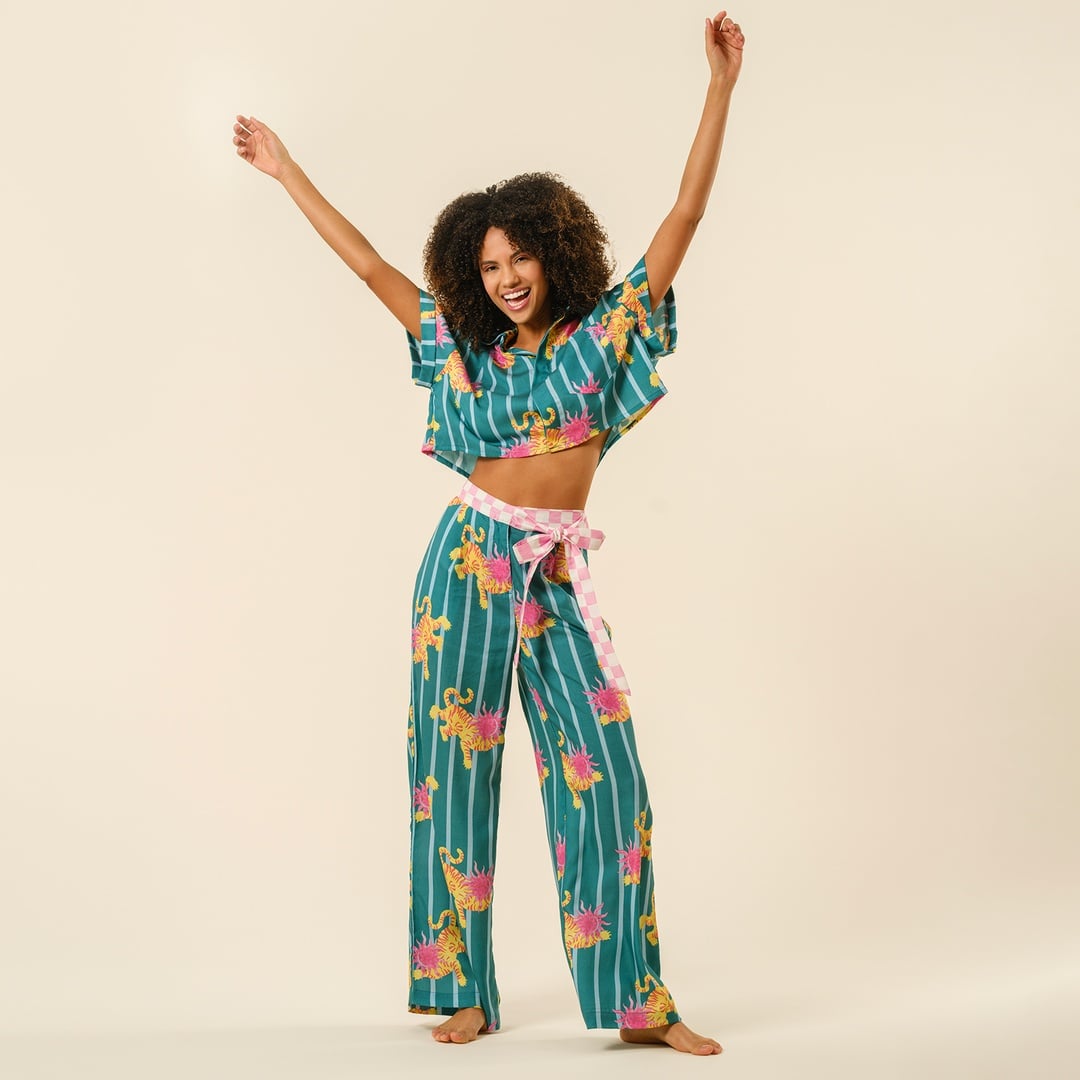 Tavas Dijital Baskılı Gömlek - Yeşil