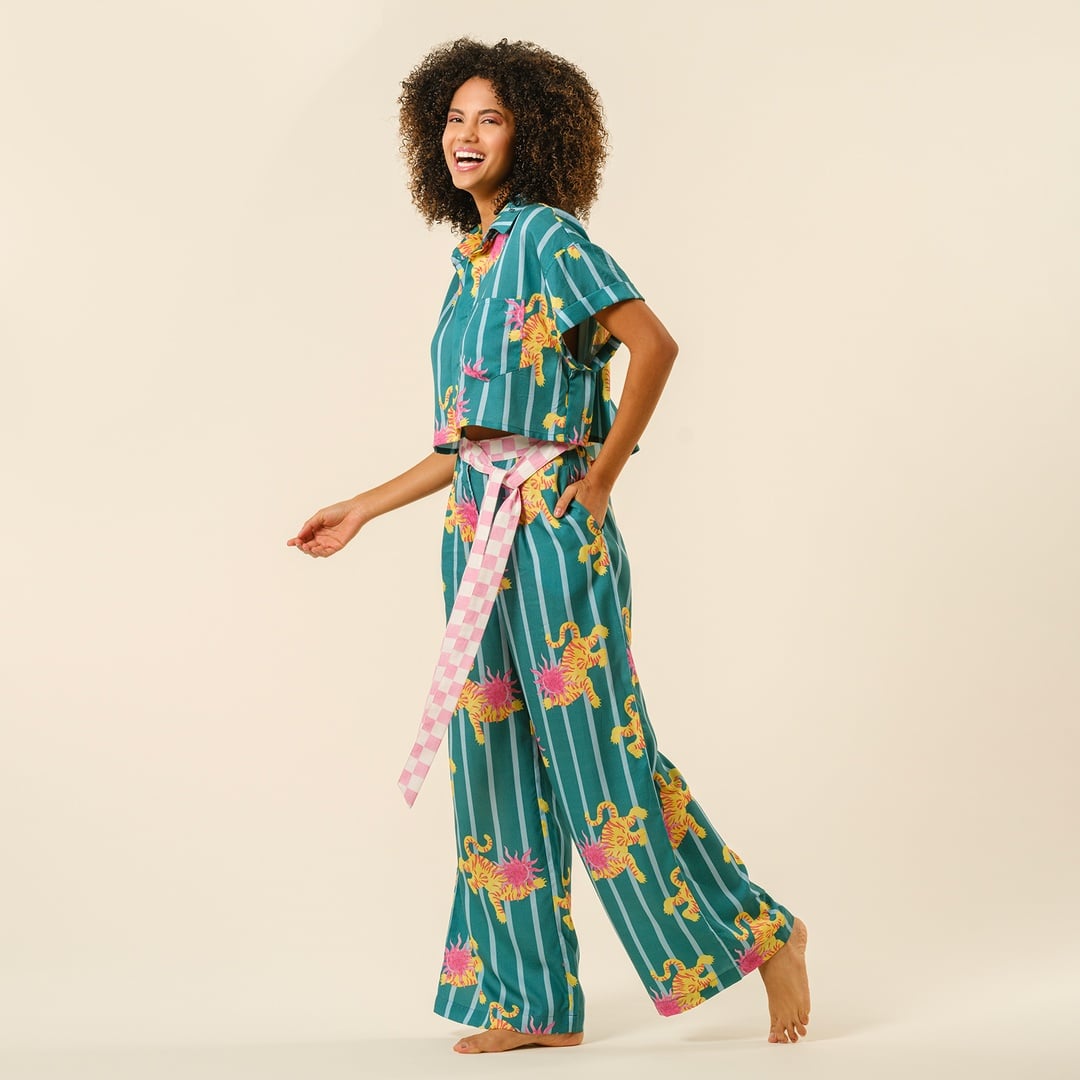 Tavas Dijital Baskılı Pantolon - Yeşil