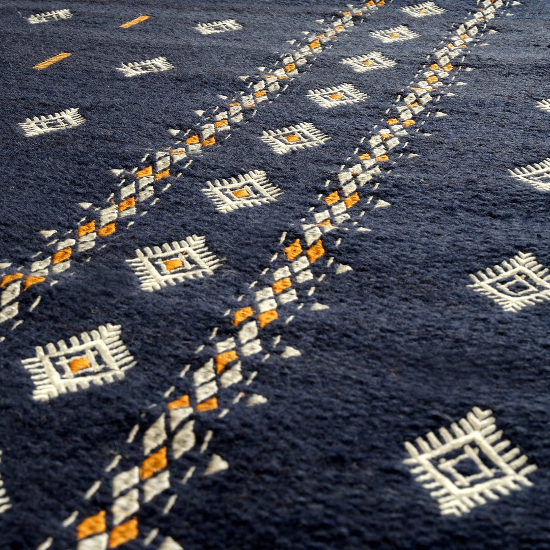 Jaıpur Yün Kilim 120x180 Cm Mavi