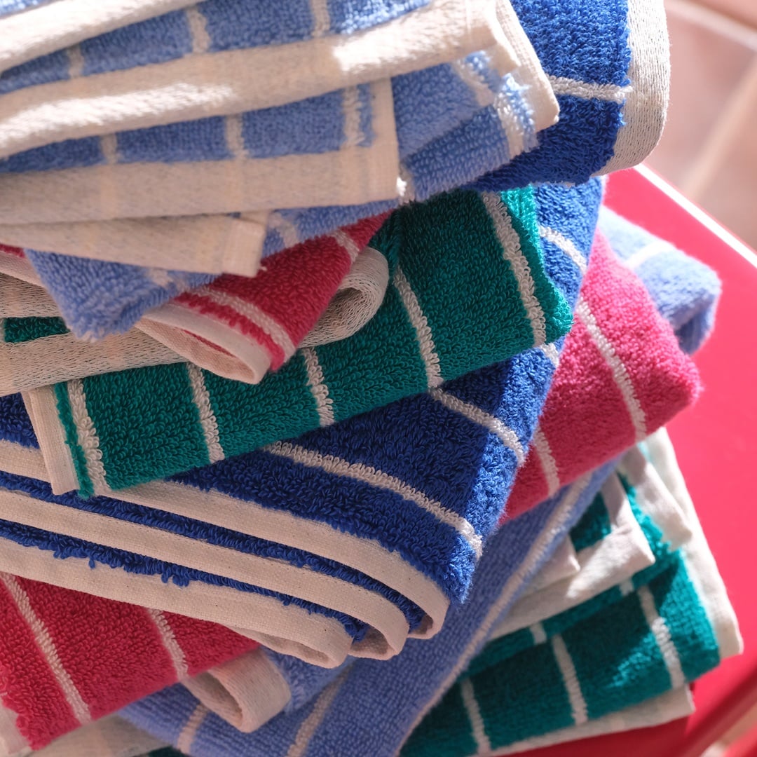 Solıd Geniş Çizgili İplik Boyalı Pamuk %100 Pamuk El Havlusu 30x50 Cm Koyu Yeşil