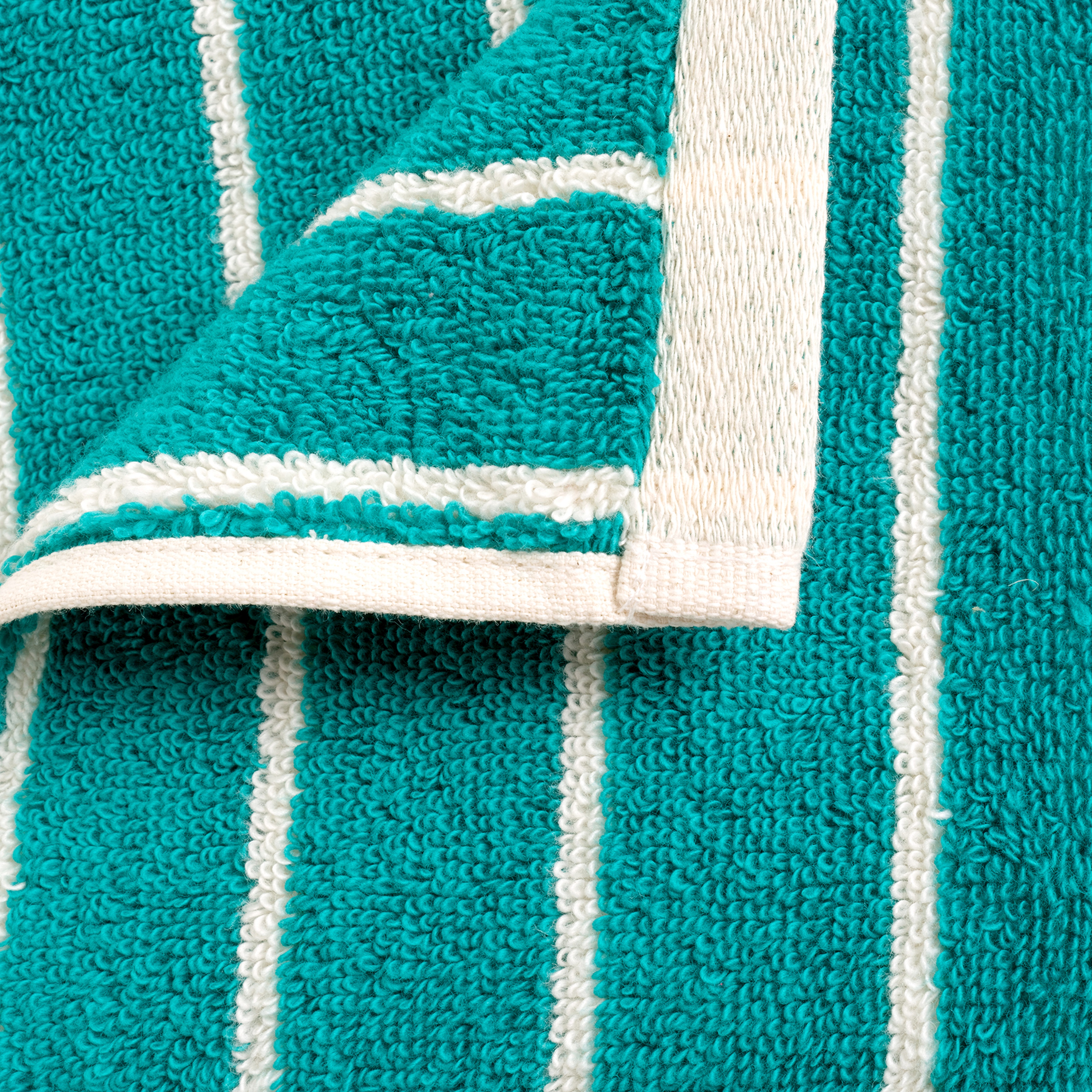 Solıd Geniş Çizgili İplik Boyalı Pamuk %100 Pamuk El Havlusu 30x50 Cm Koyu Yeşil