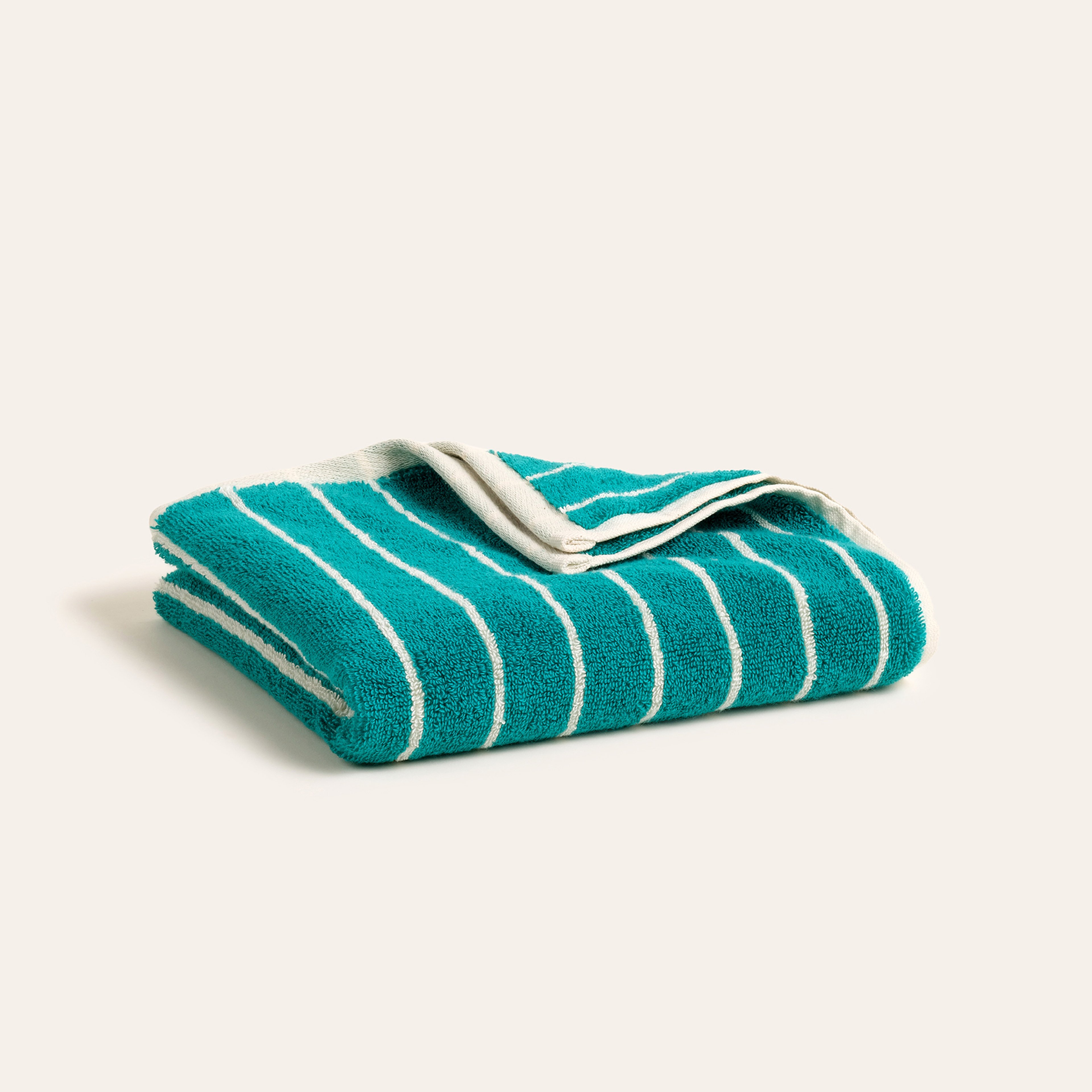 Solıd Geniş Çizgili İplik Boyalı Pamuk %100 Pamuk Yüz Havlusu 50x90 Cm Koyu Yeşil