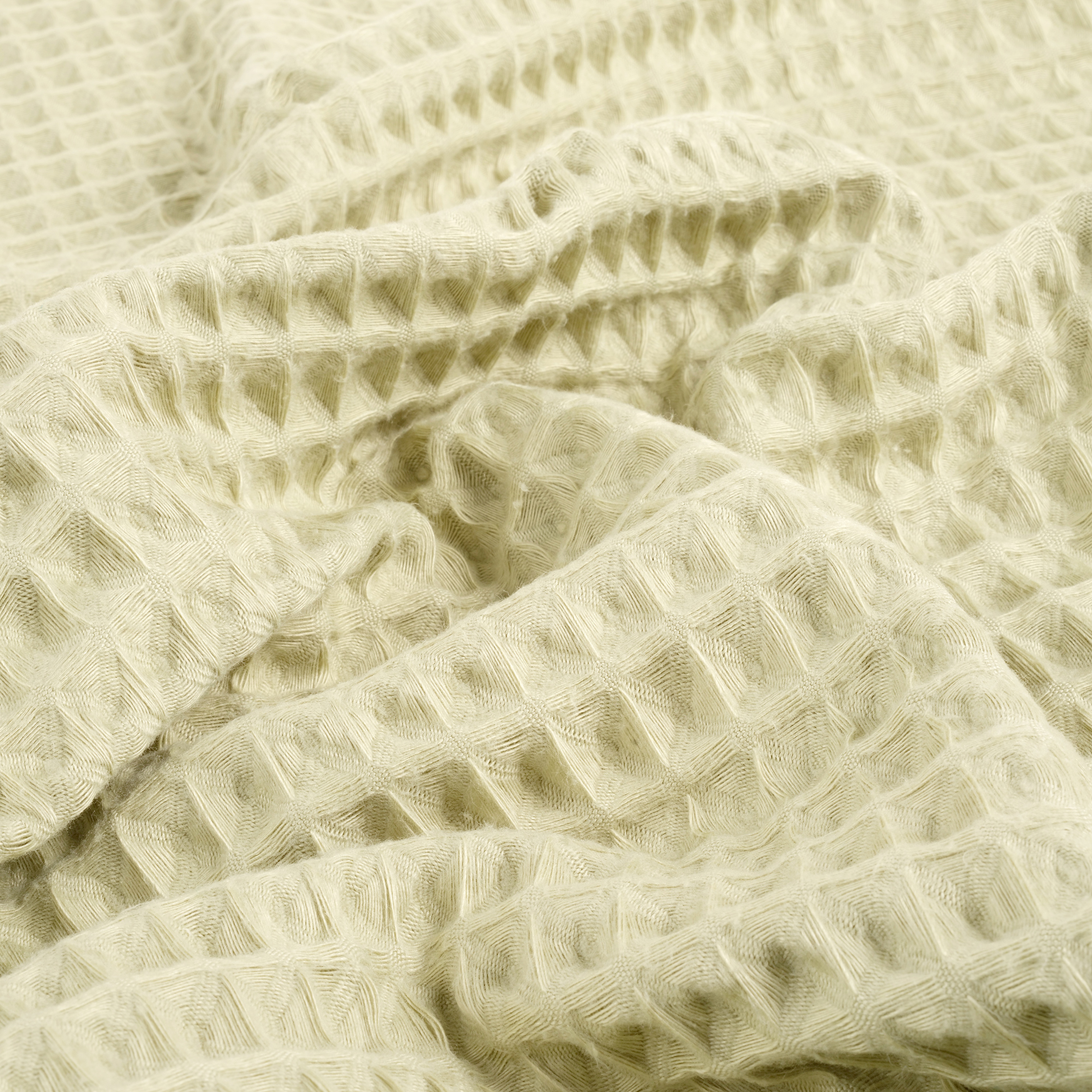 Solıd Waffle Pamuk Modal Pamuklu Yüz Havlusu 50x90 Cm Yeşil