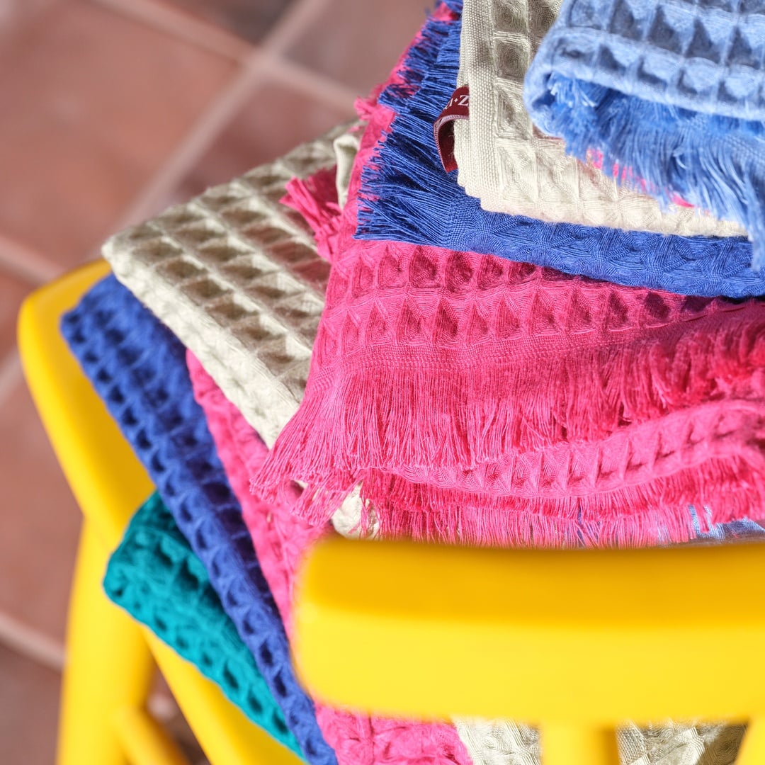 Solıd Waffle Pamuk Modal Pamuklu Yüz Havlusu 50x90 Cm Fuşya