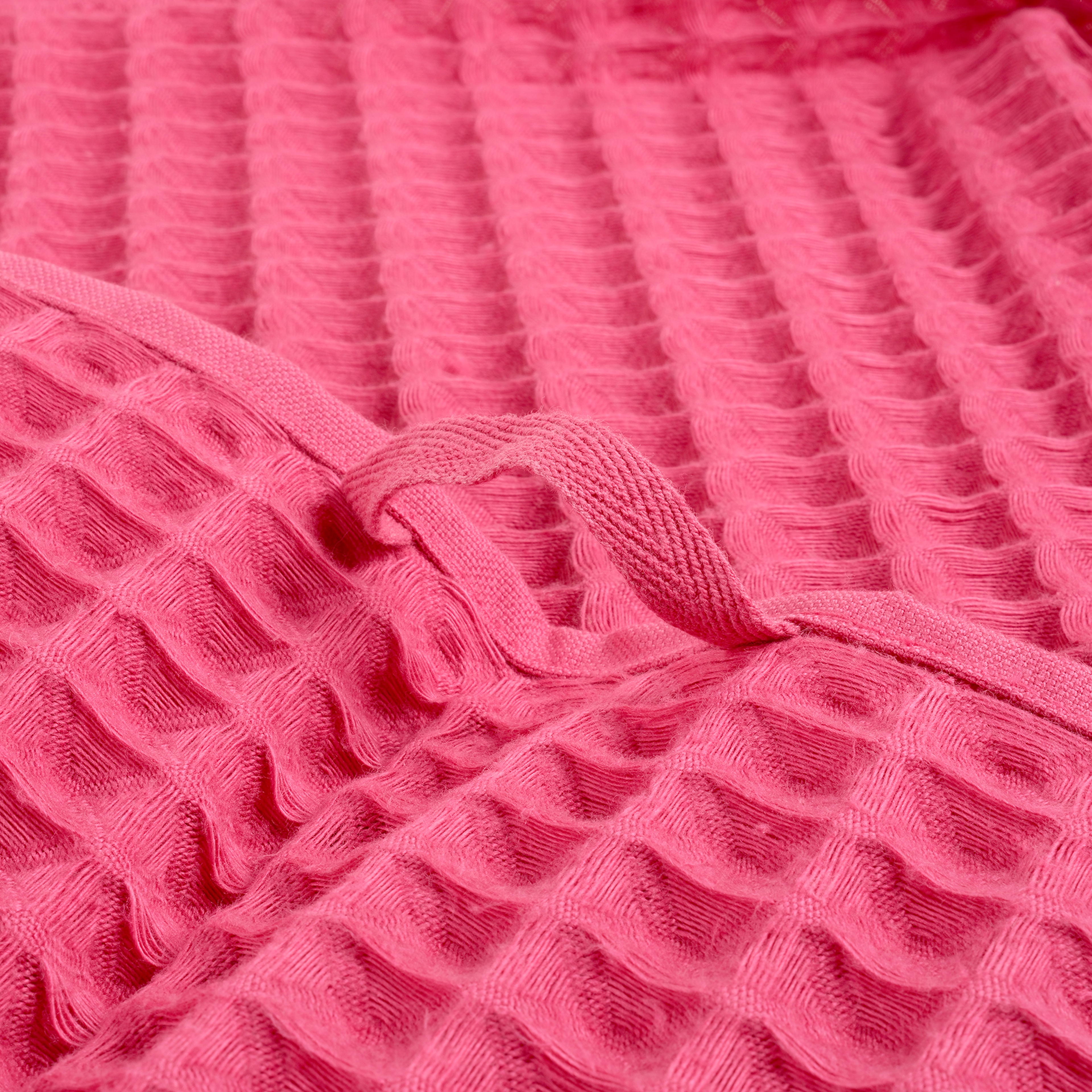 Solıd Waffle Pamuk Modal Pamuklu Yüz Havlusu 50x90 Cm Fuşya