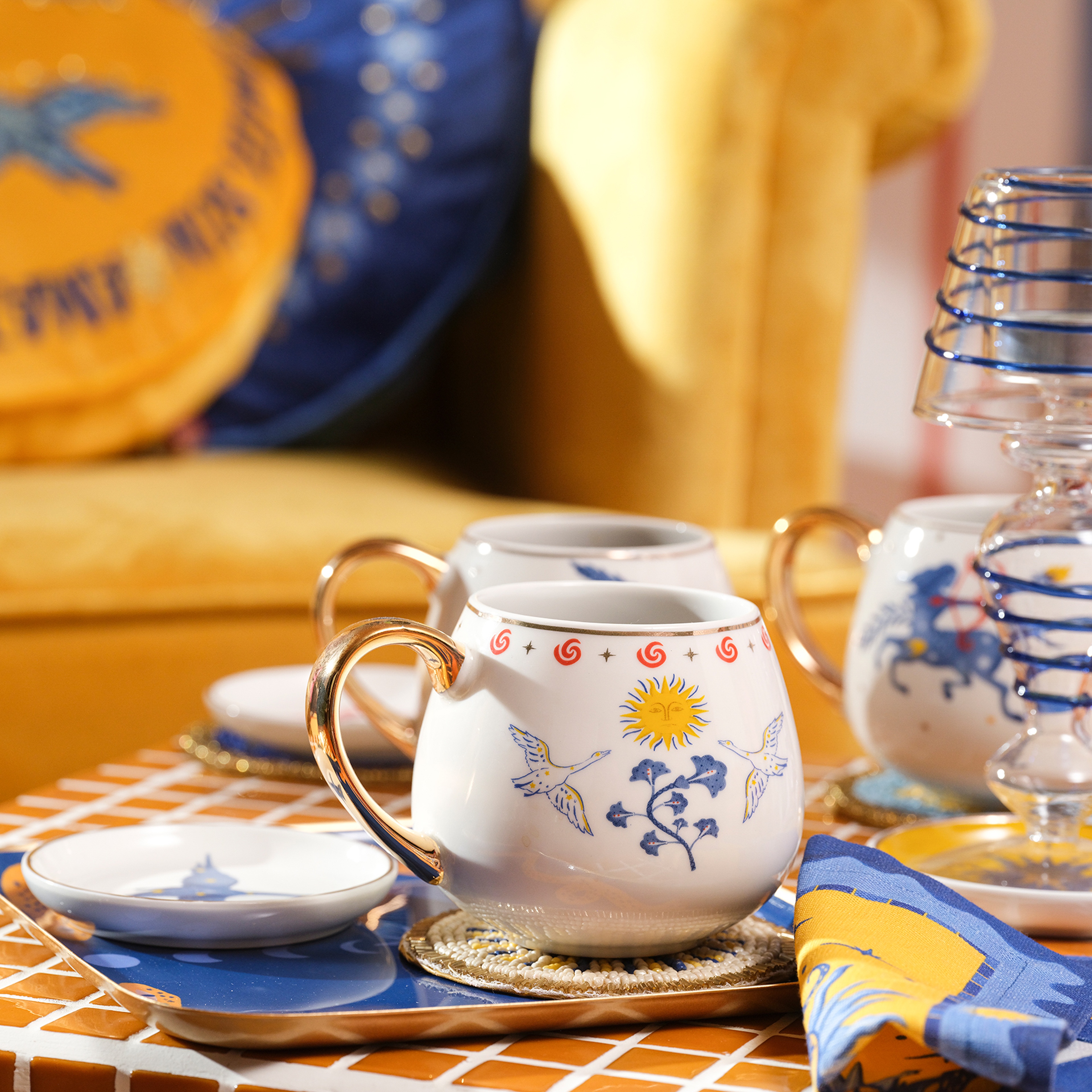 Luohu Porselen Kupa 400 Ml Beyaz