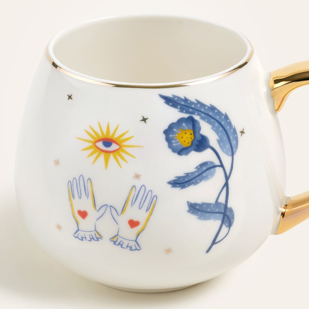 Luohu Porselen Kupa 400 Ml Beyaz