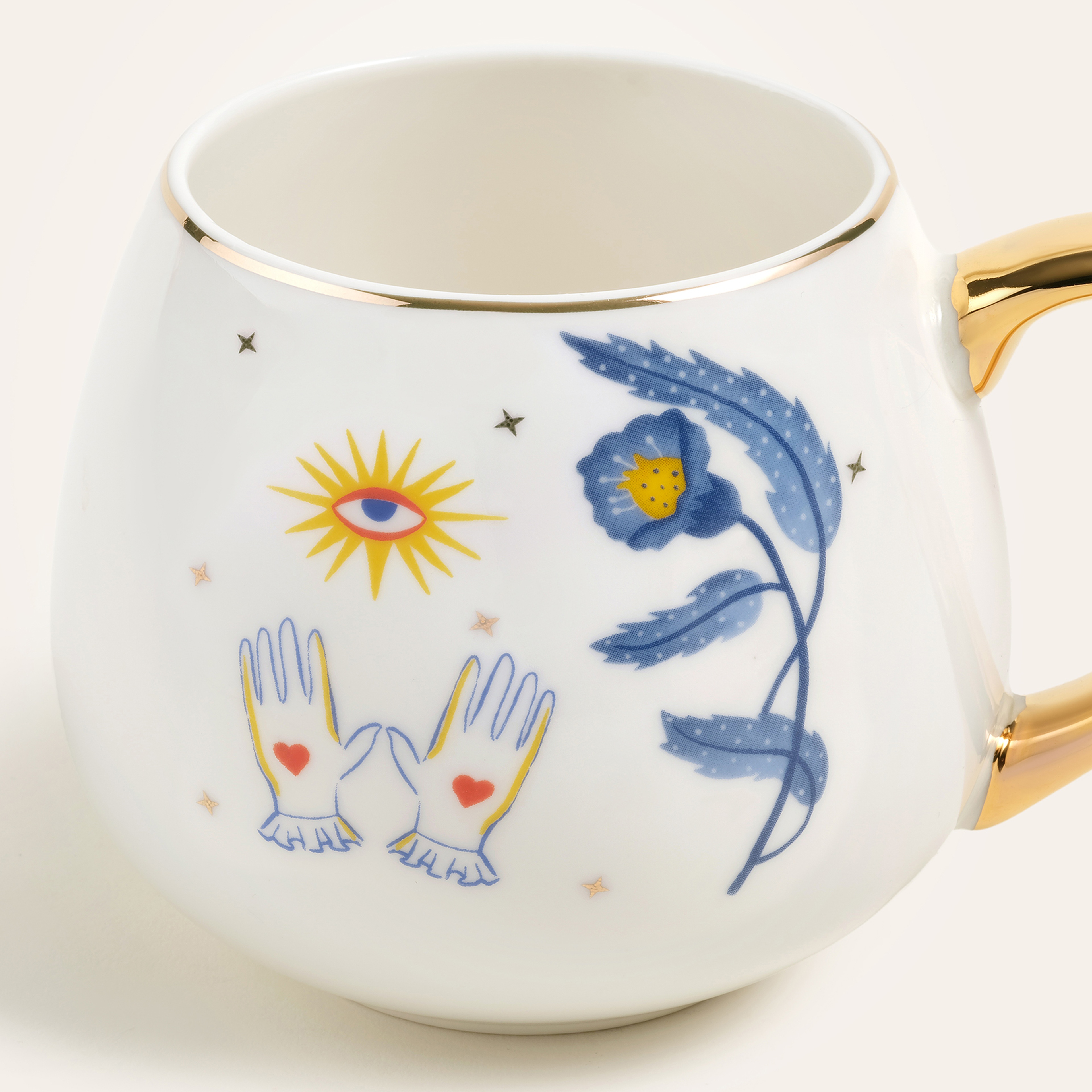 Luohu Porselen Kupa 400 Ml Beyaz