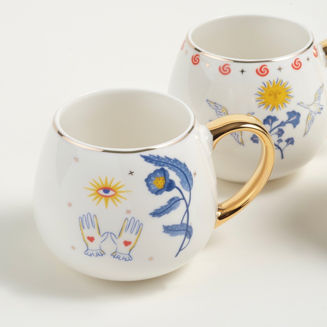 Luohu Porselen Kupa 400 Ml Beyaz