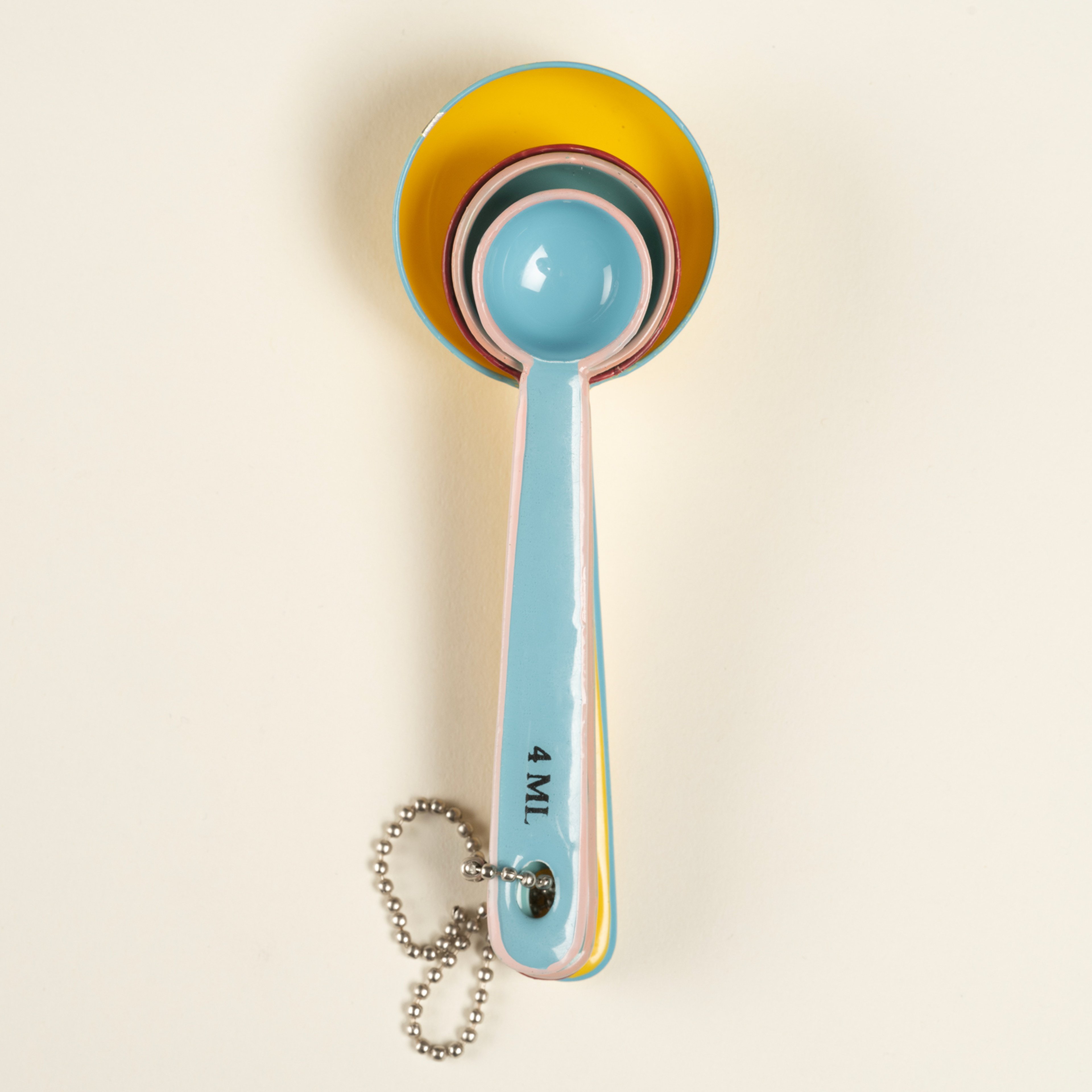 Rampur Çelik Ölçü Kaşık Seti 5x12x3 Cm Renkli