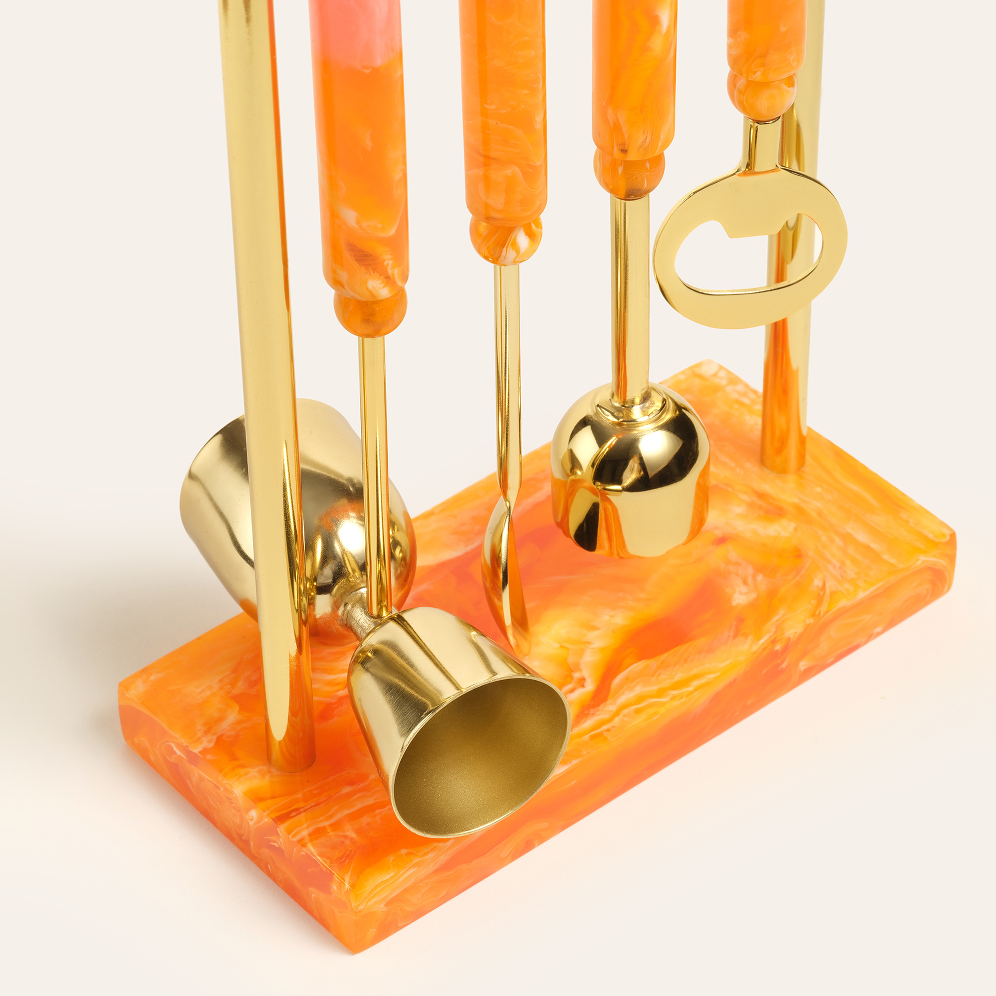 Tanda Çelik Bar Aksesuarları 17x8x26 Cm Turuncu - Pembe