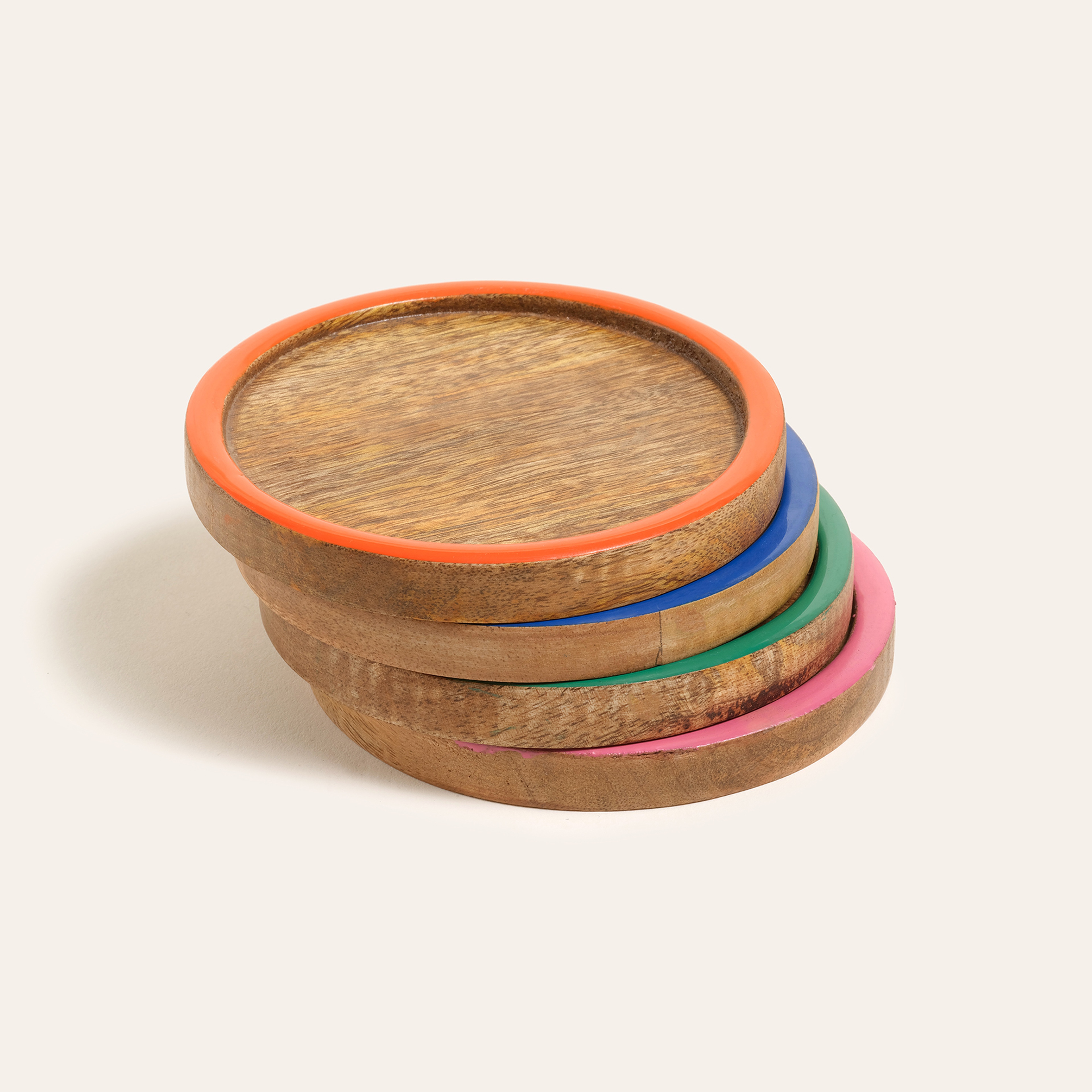 Lakrı Mango Ağacı Bardak Altlığı 11x11 Cm Renkli